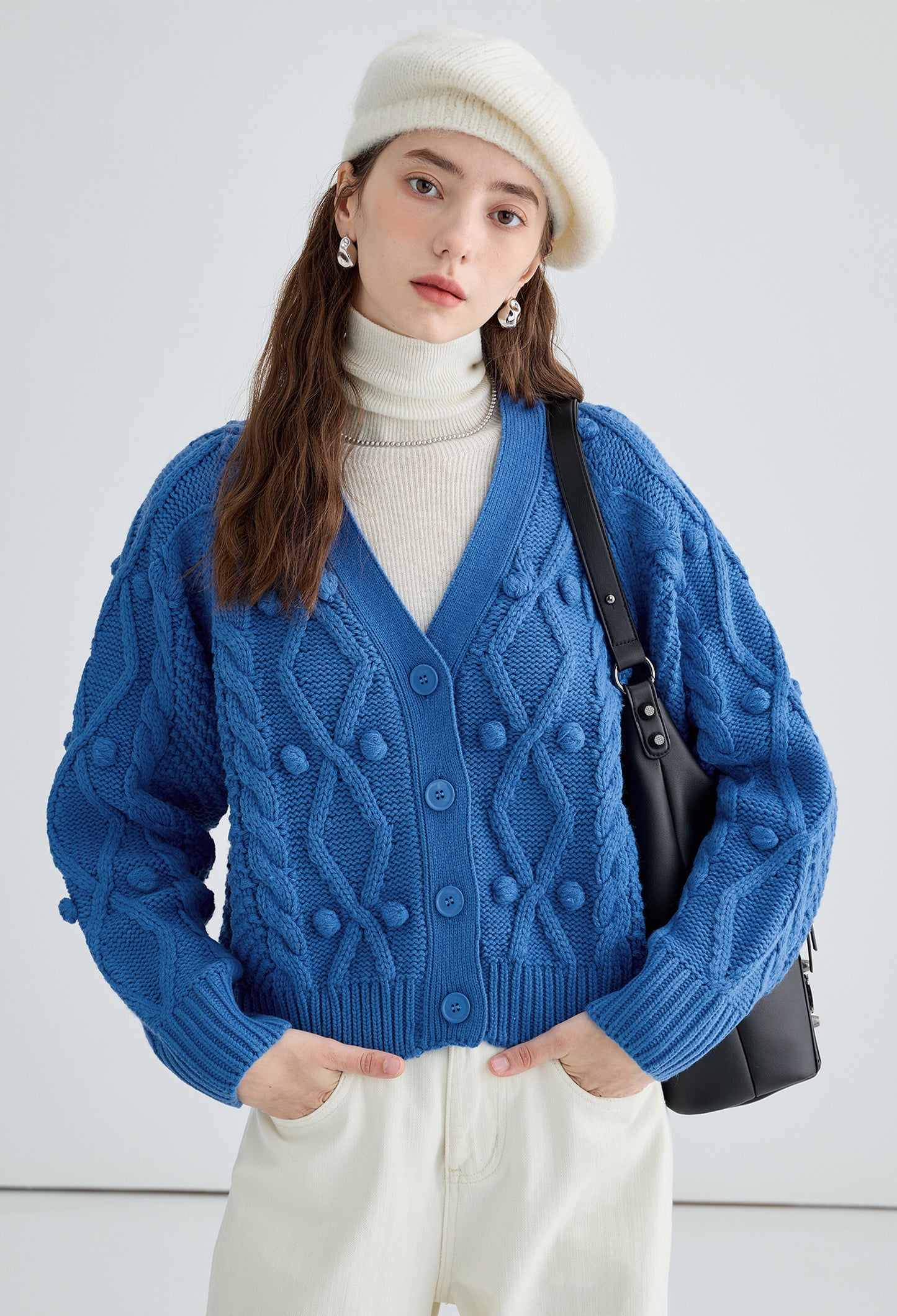 vneck,cable,knit,cardigan,blue,simple,cute,cool,sexy,mode