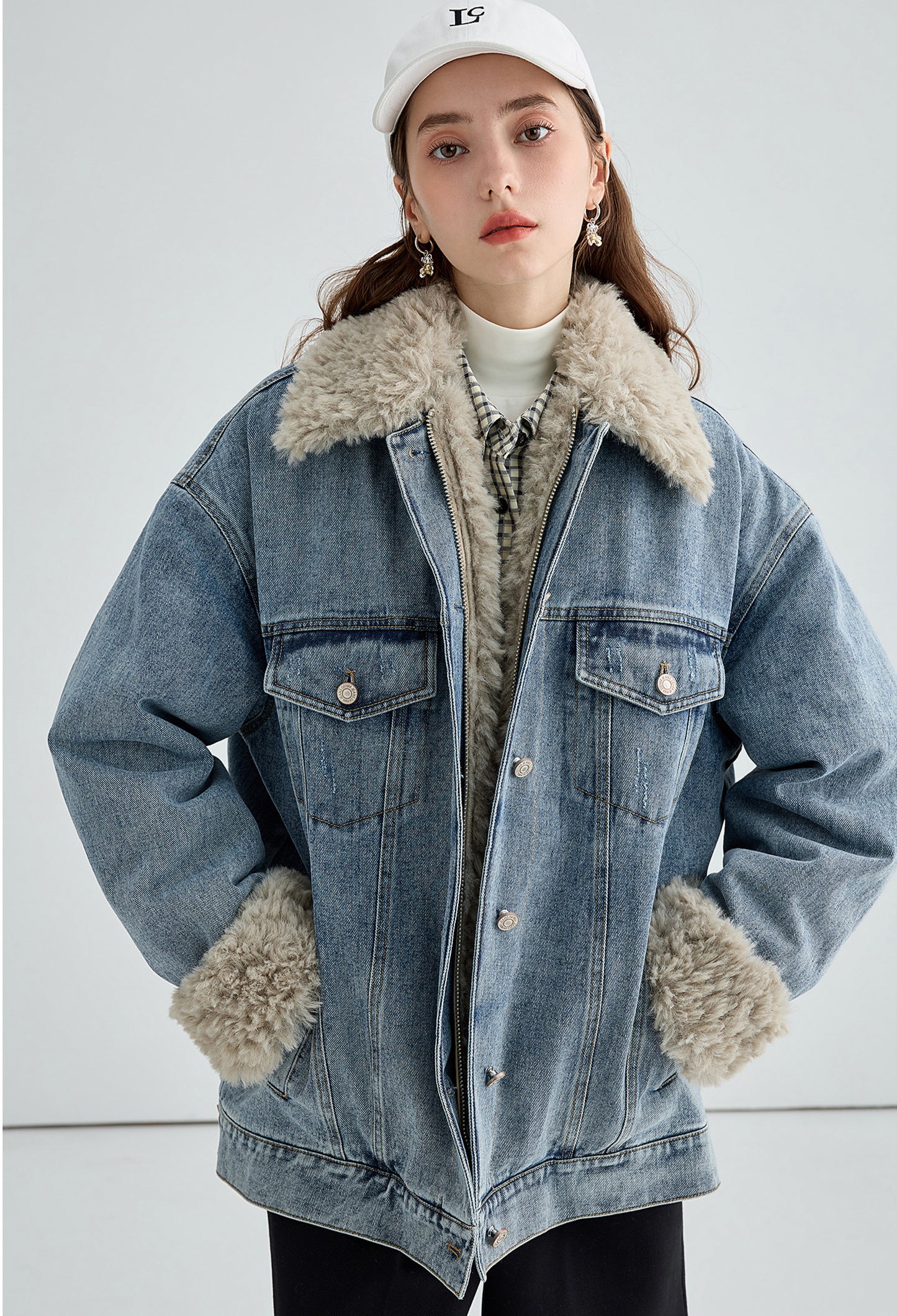 boa-liner-denim-jacket,simple,cool,cute,sexy,mode
