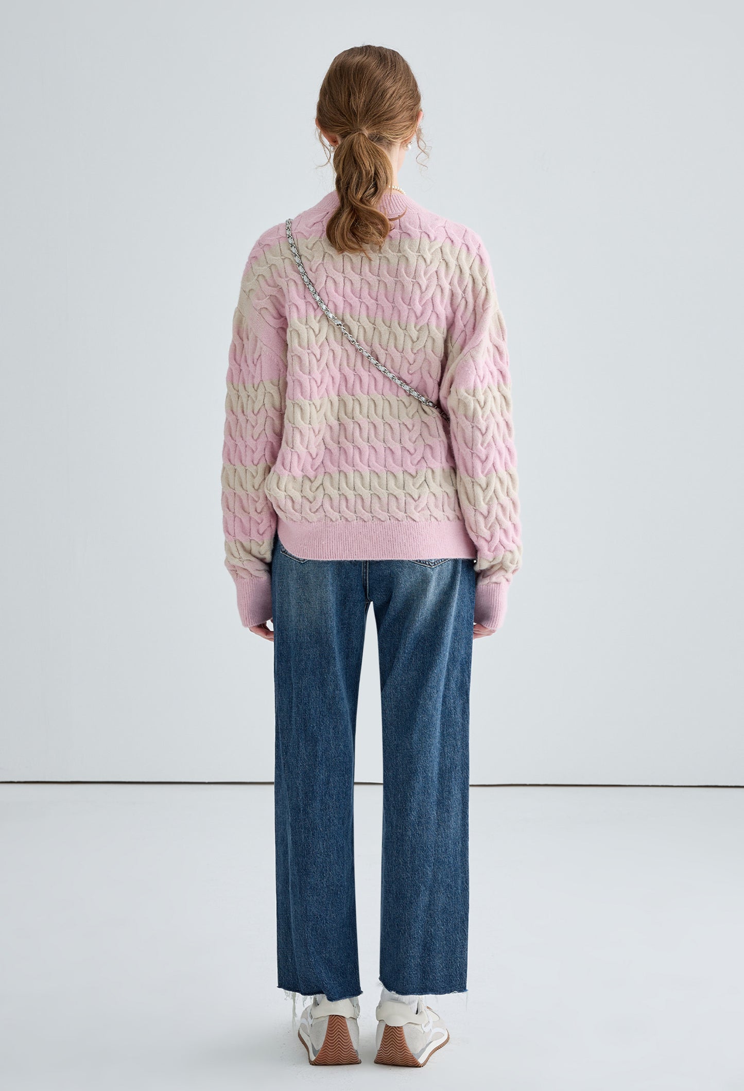 stripe,cable,knit,sweater,strawberry,pink,grey,simple,cute,cool,sexy,mode