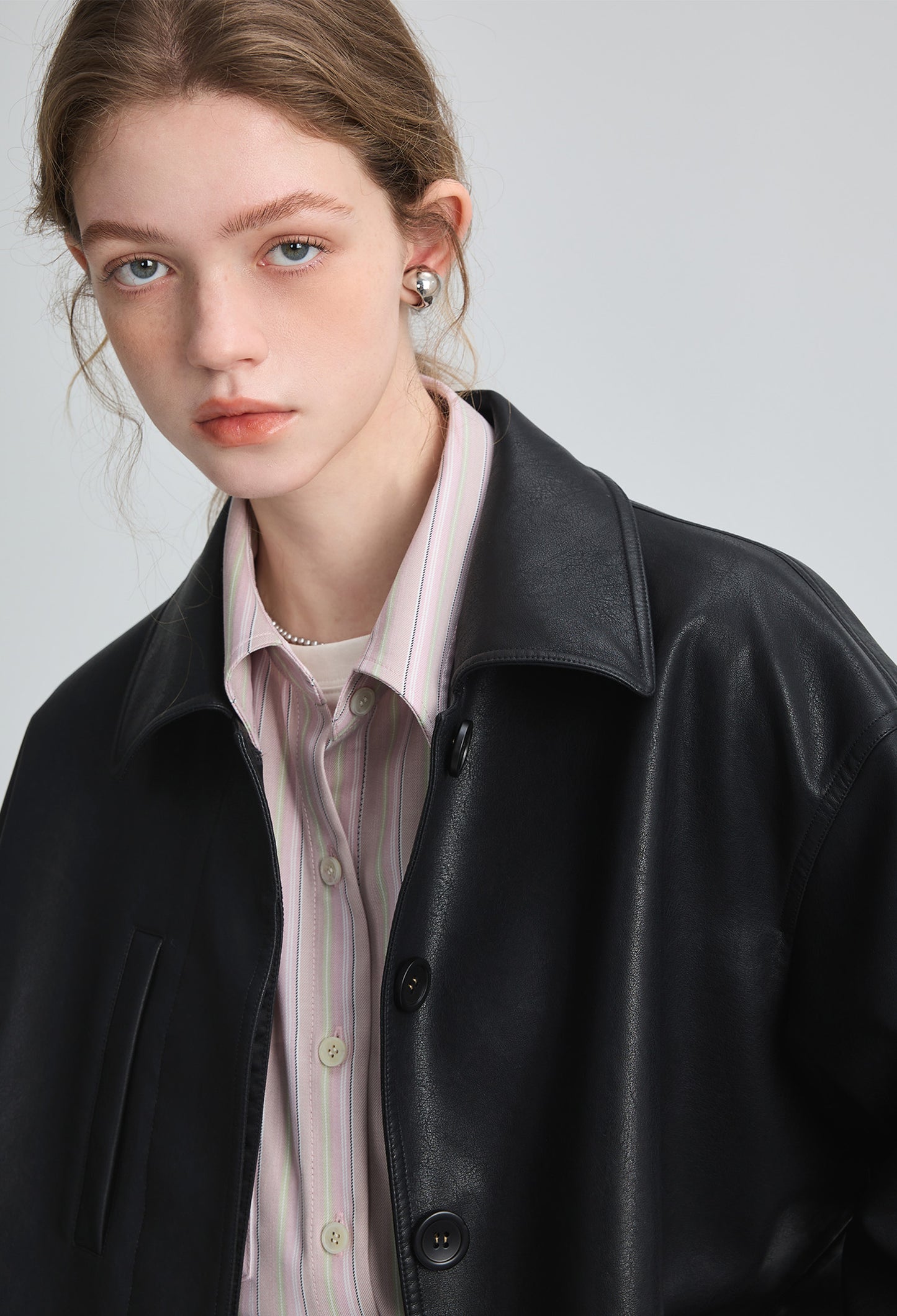 pu, leather,coat,cool,simple,cute,sexy,black,mode