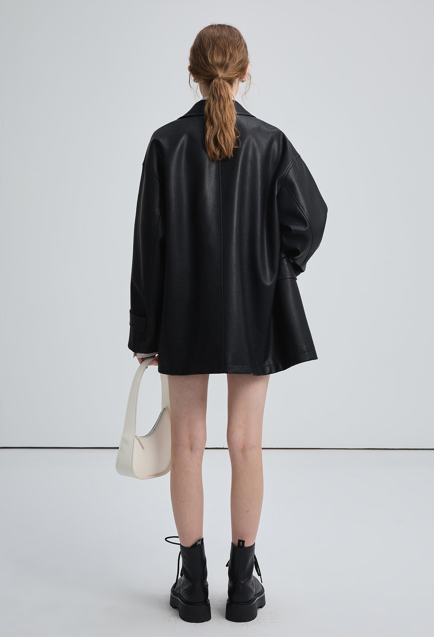 pu, leather,coat,cool,simple,cute,sexy,black,mode