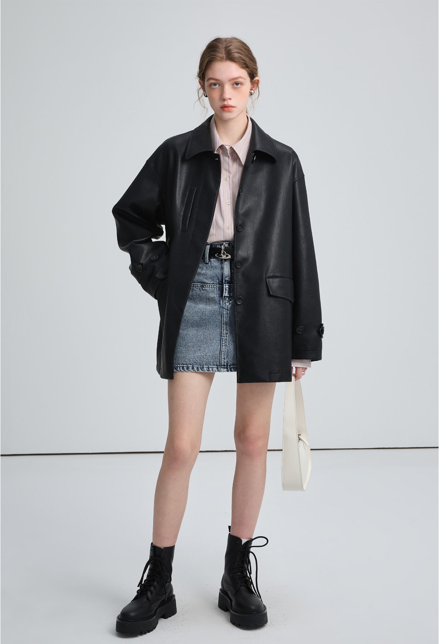 pu, leather,coat,cool,simple,cute,sexy,black,mode