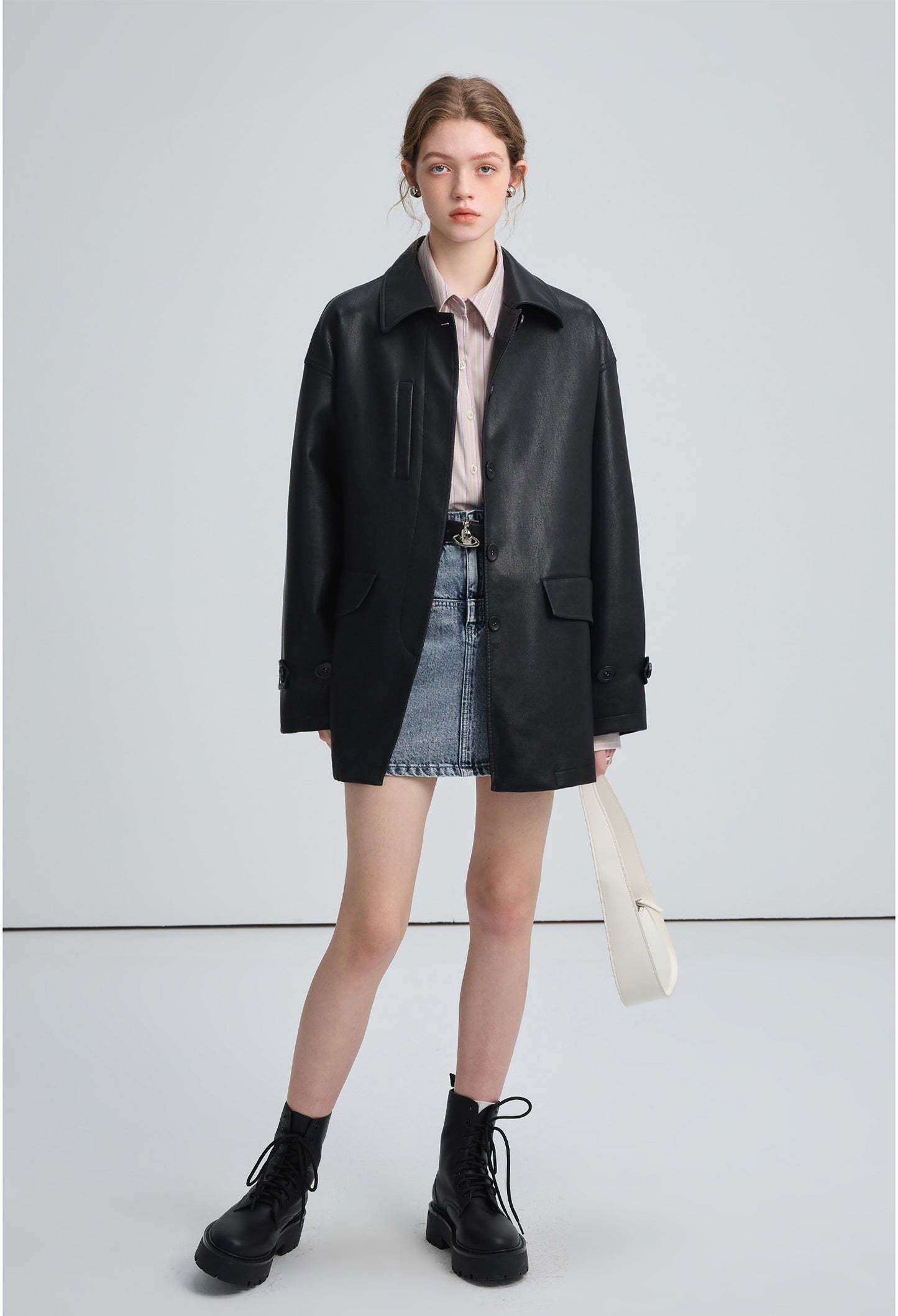 pu, leather,coat,cool,simple,cute,sexy,black,mode