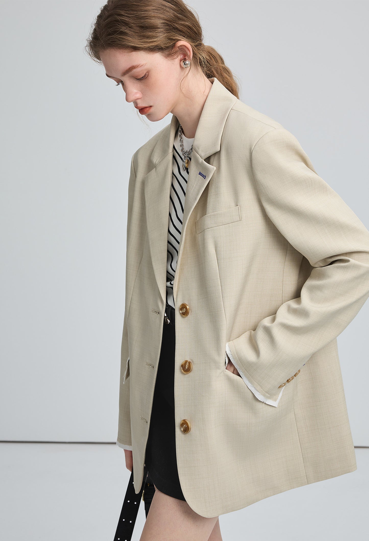 small,patchwork,jacket,beige,simple,cool,cute,sexy,small