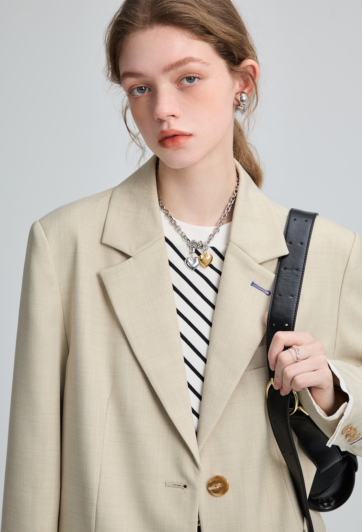 small,patchwork,jacket,beige,simple,cool,cute,sexy,small