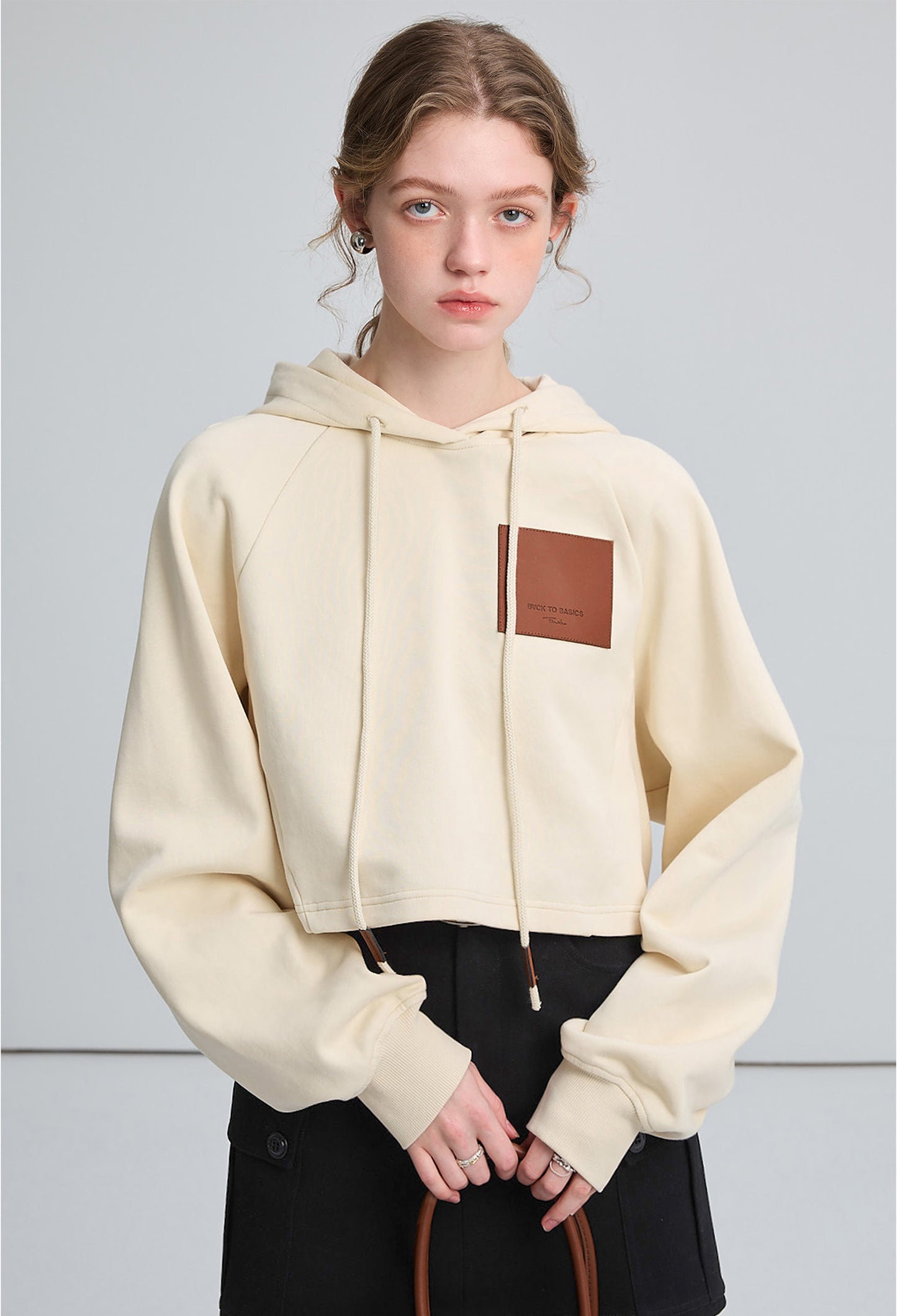 leather,rapel,cropped,hoodie,white,simple,cute,cool,sexy,mode