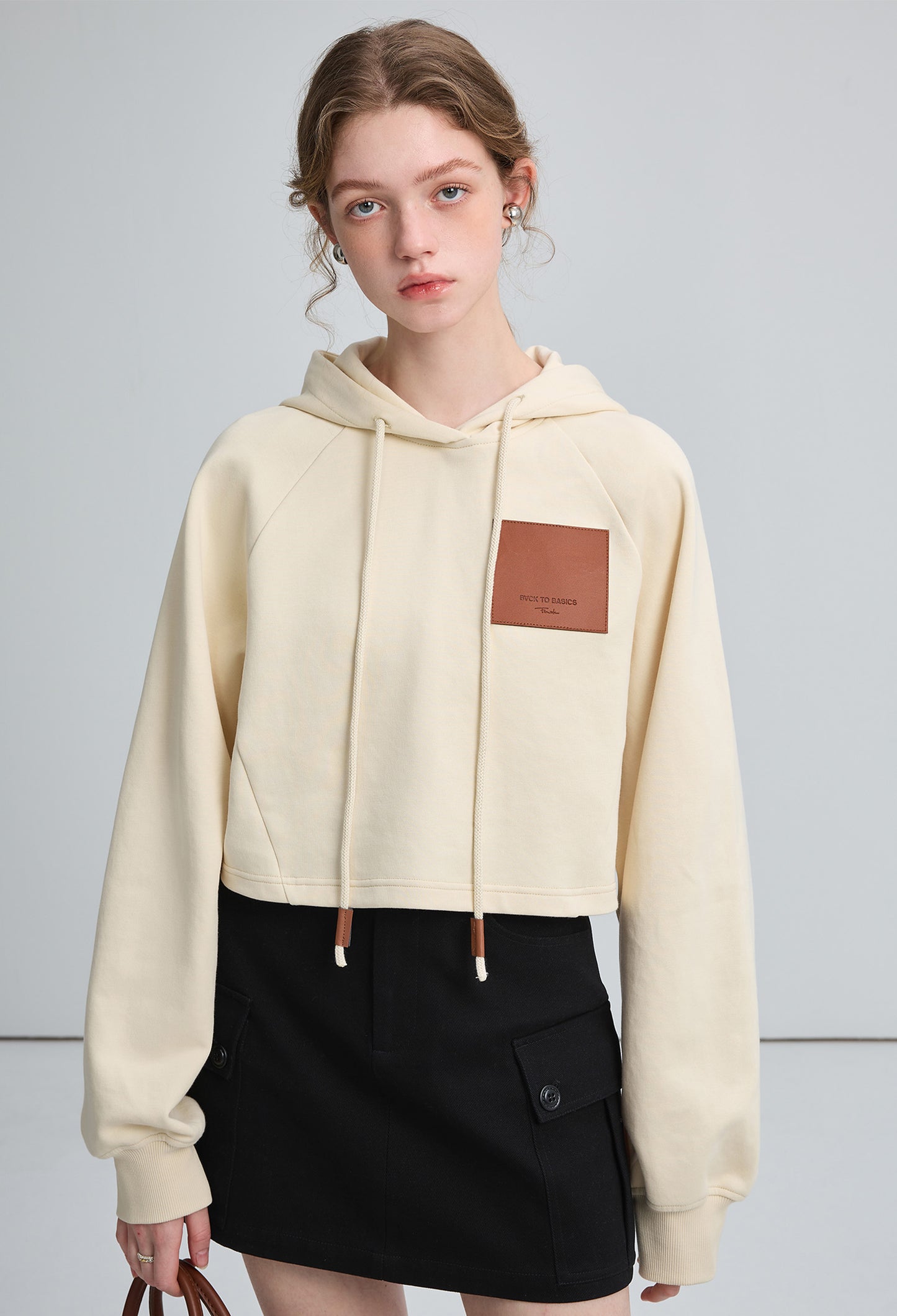 leather,rapel,cropped,hoodie,white,simple,cute,cool,sexy,mode