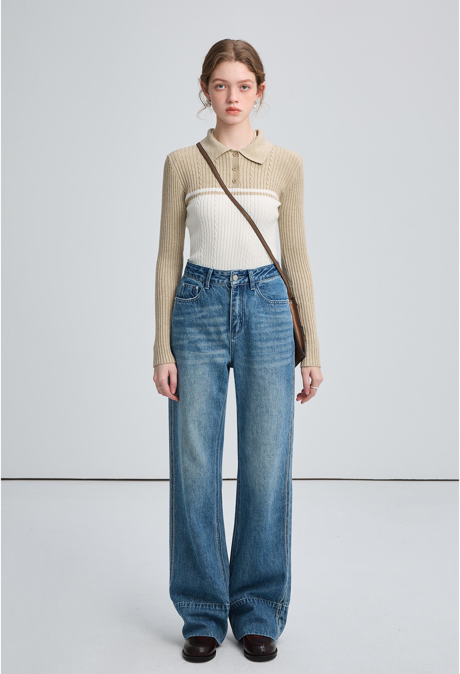 cut,back,straight,jeans,blue,simple,cute,cool,sexy,mode