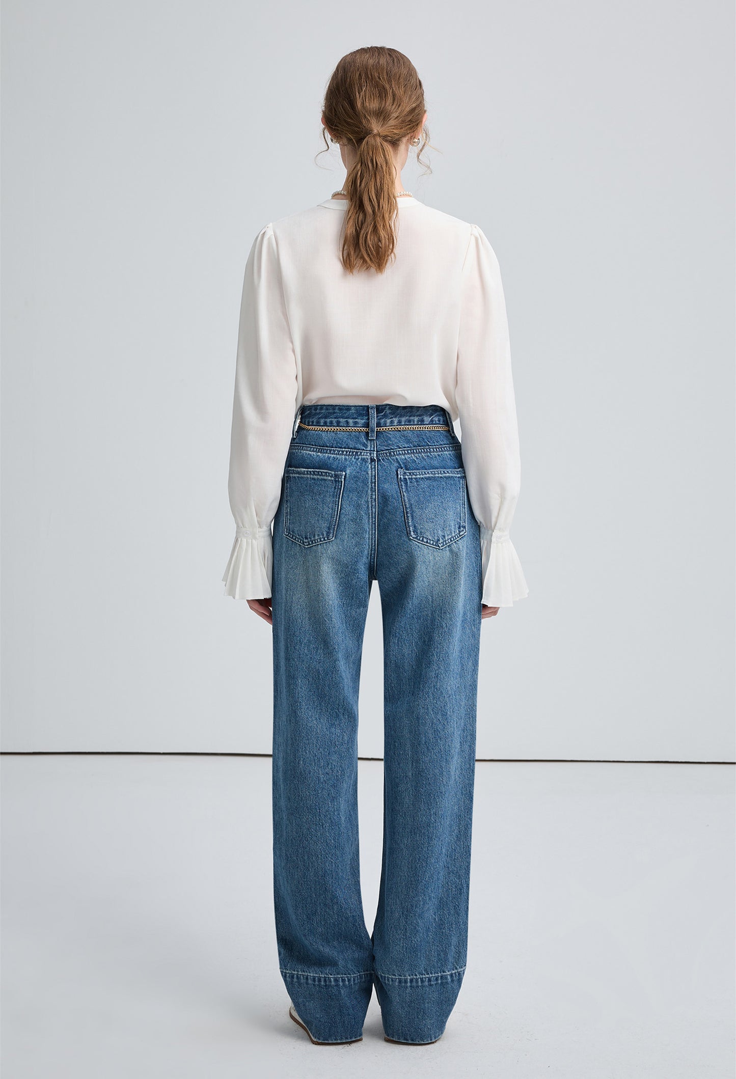 cut,back,straight,jeans,blue,simple,cute,cool,sexy,mode