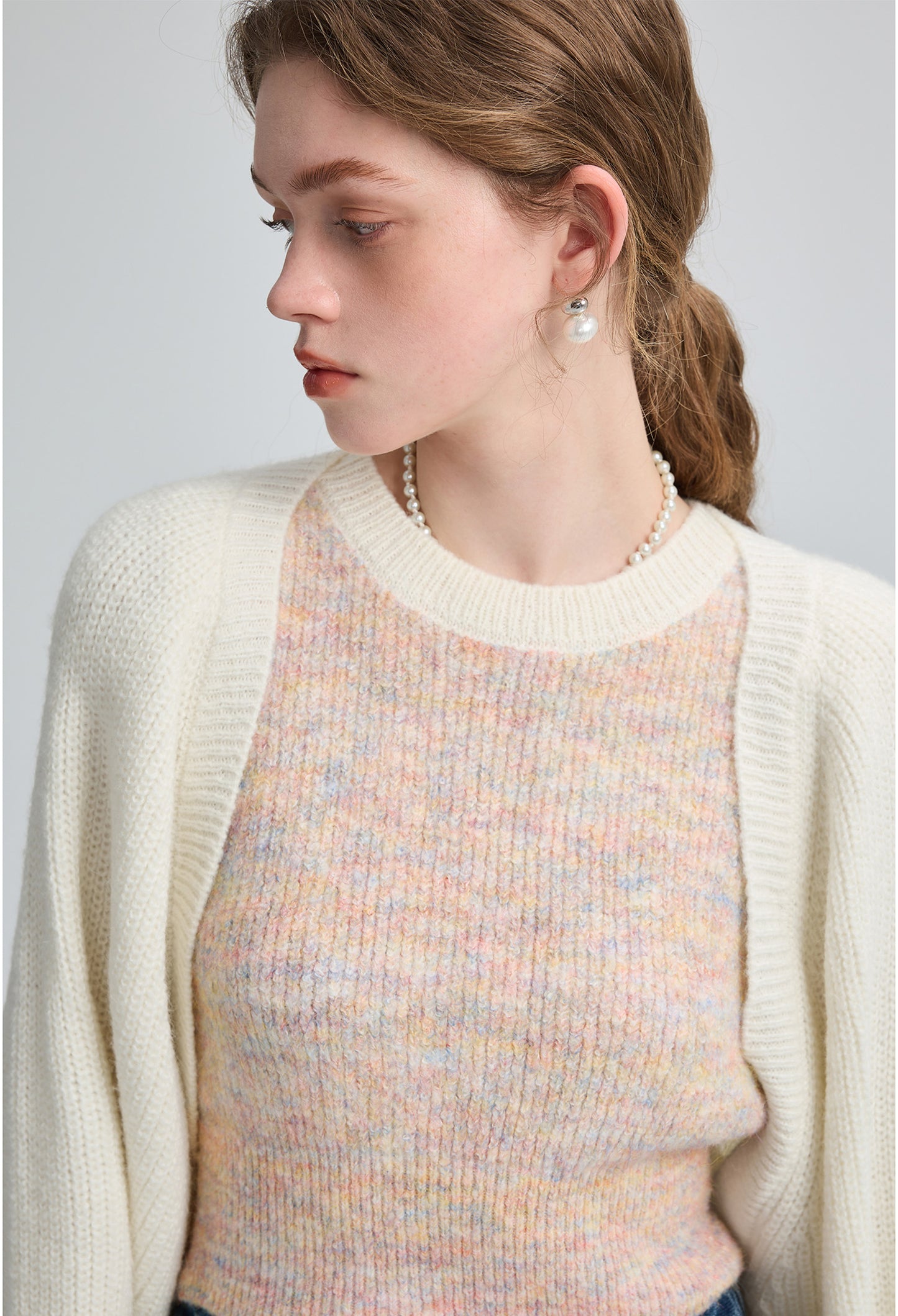 shawl,set,knit,white,cool,cute,sexy,mode,simple