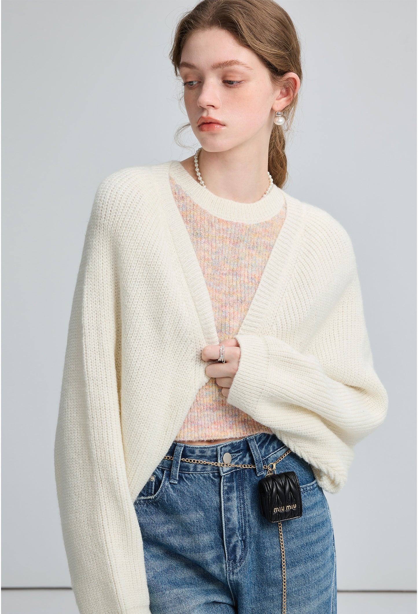 shawl,set,knit,white,cool,cute,sexy,mode,simple