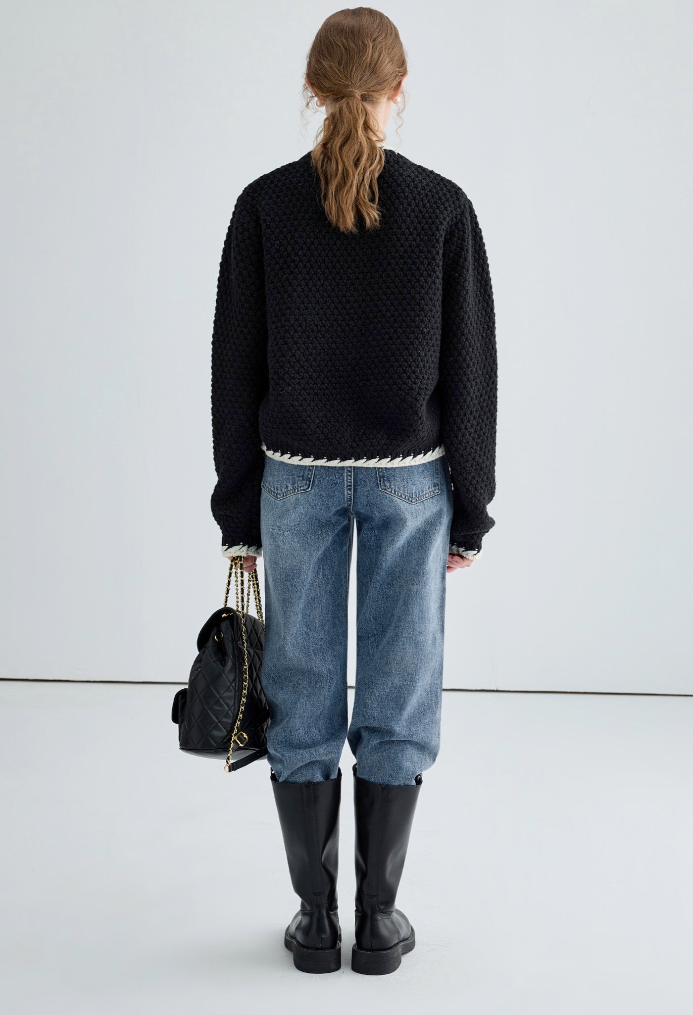 white,piping,knit,cardigan,purple,black,simple,cute,cool,sexy,mode