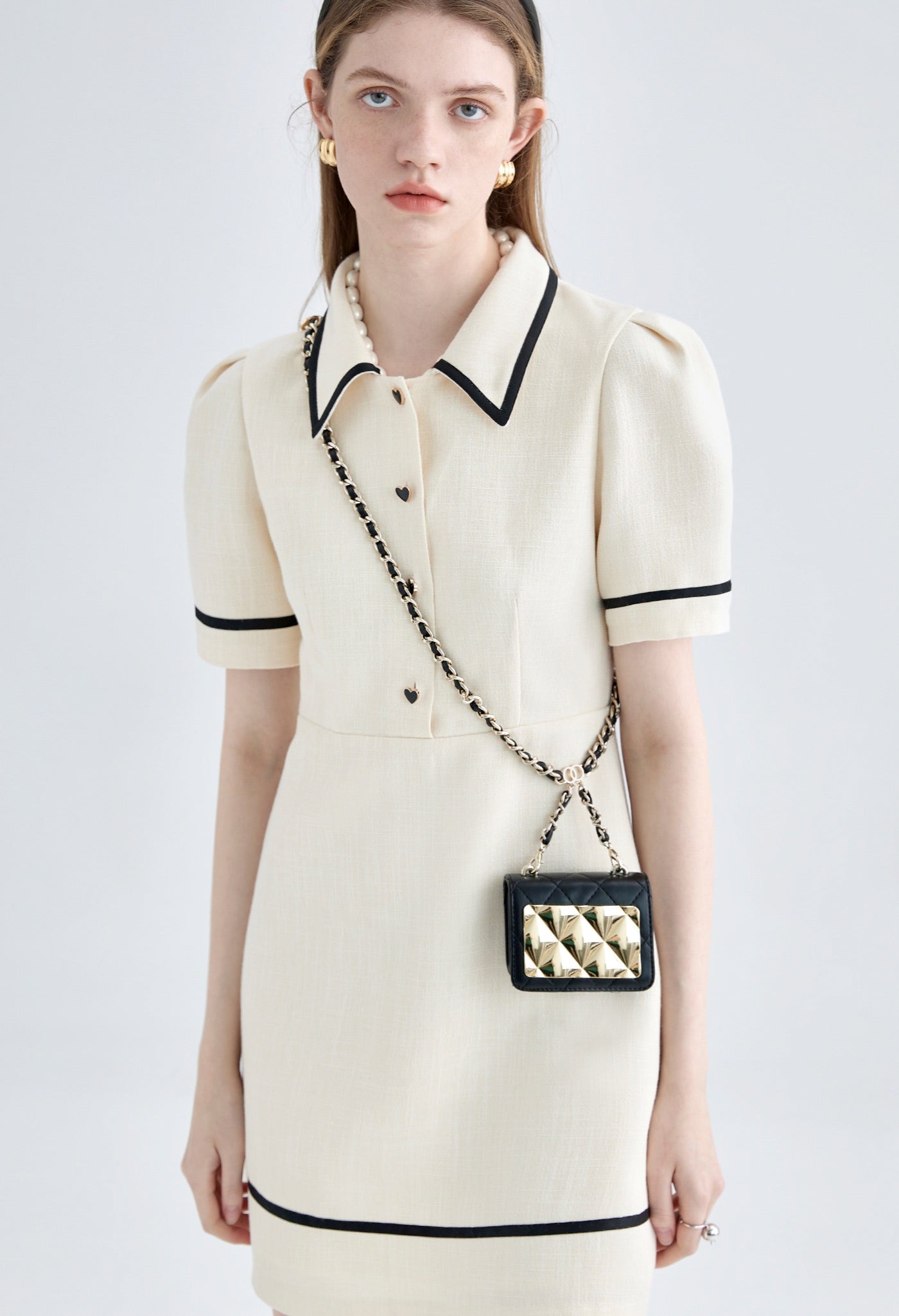 puff,sleeve,mini,onepiece,white,black,simple,cute,cool,sexy,mode