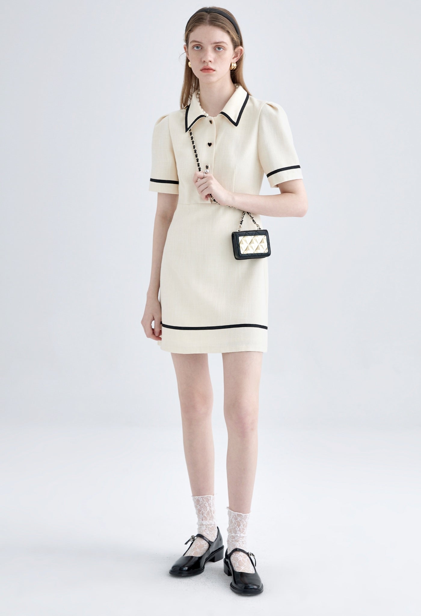 puff,sleeve,mini,onepiece,white,black,simple,cute,cool,sexy,mode
