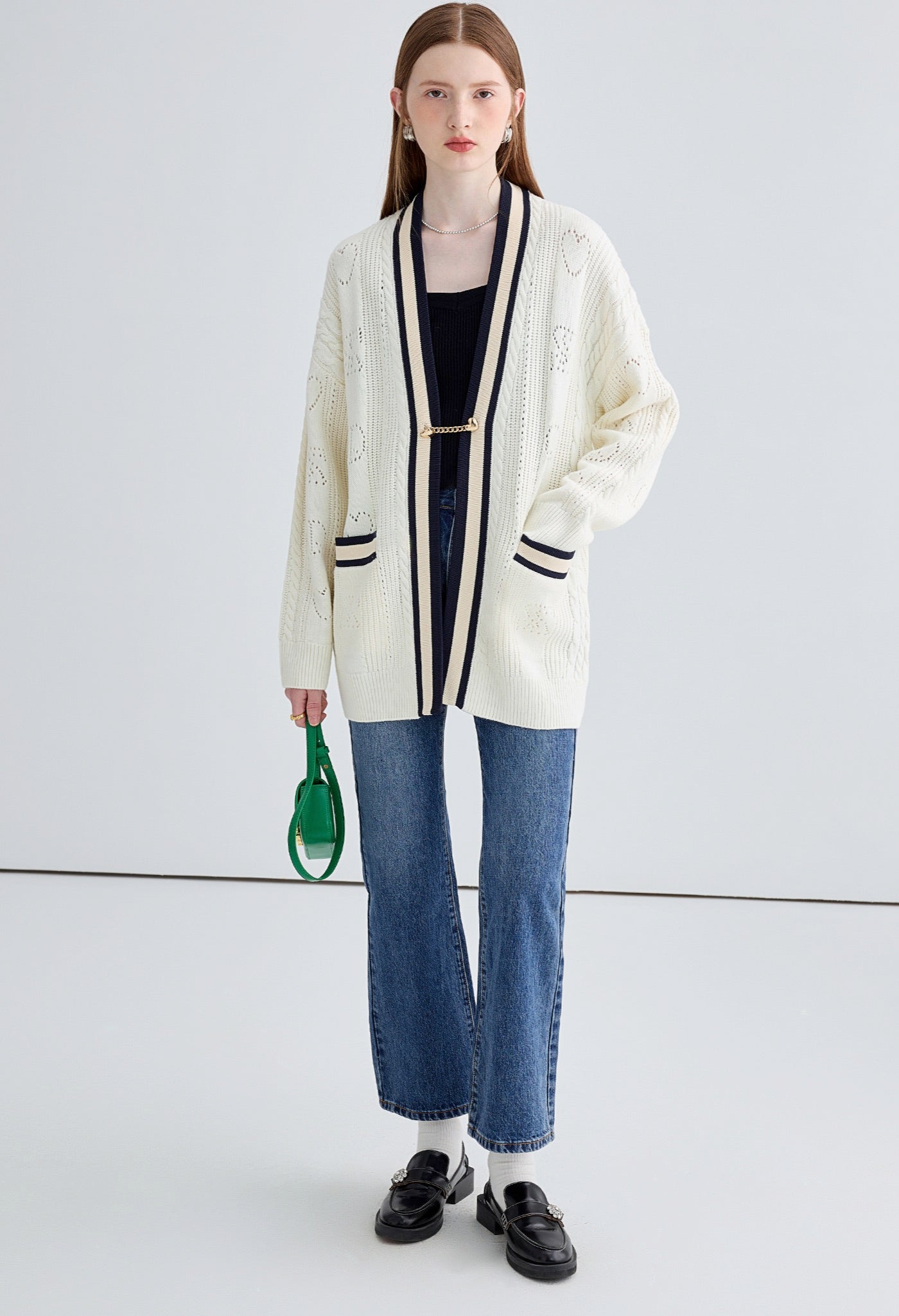 college,long,cardigan,white,cool,cute,simple,sexy,mode