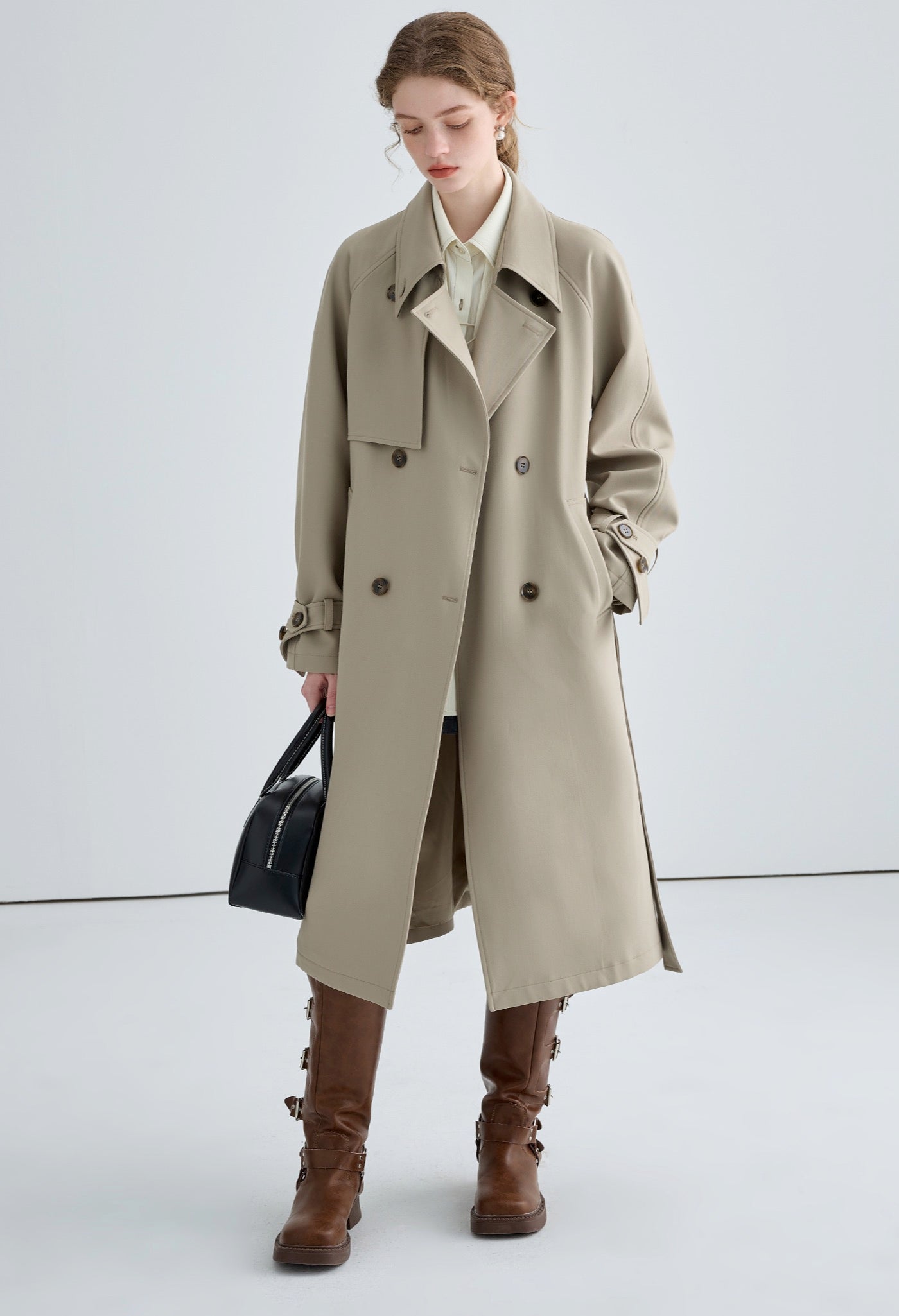 double,breast,trench,coat,beige,simple,cool,cute,sexy,mode,modern,