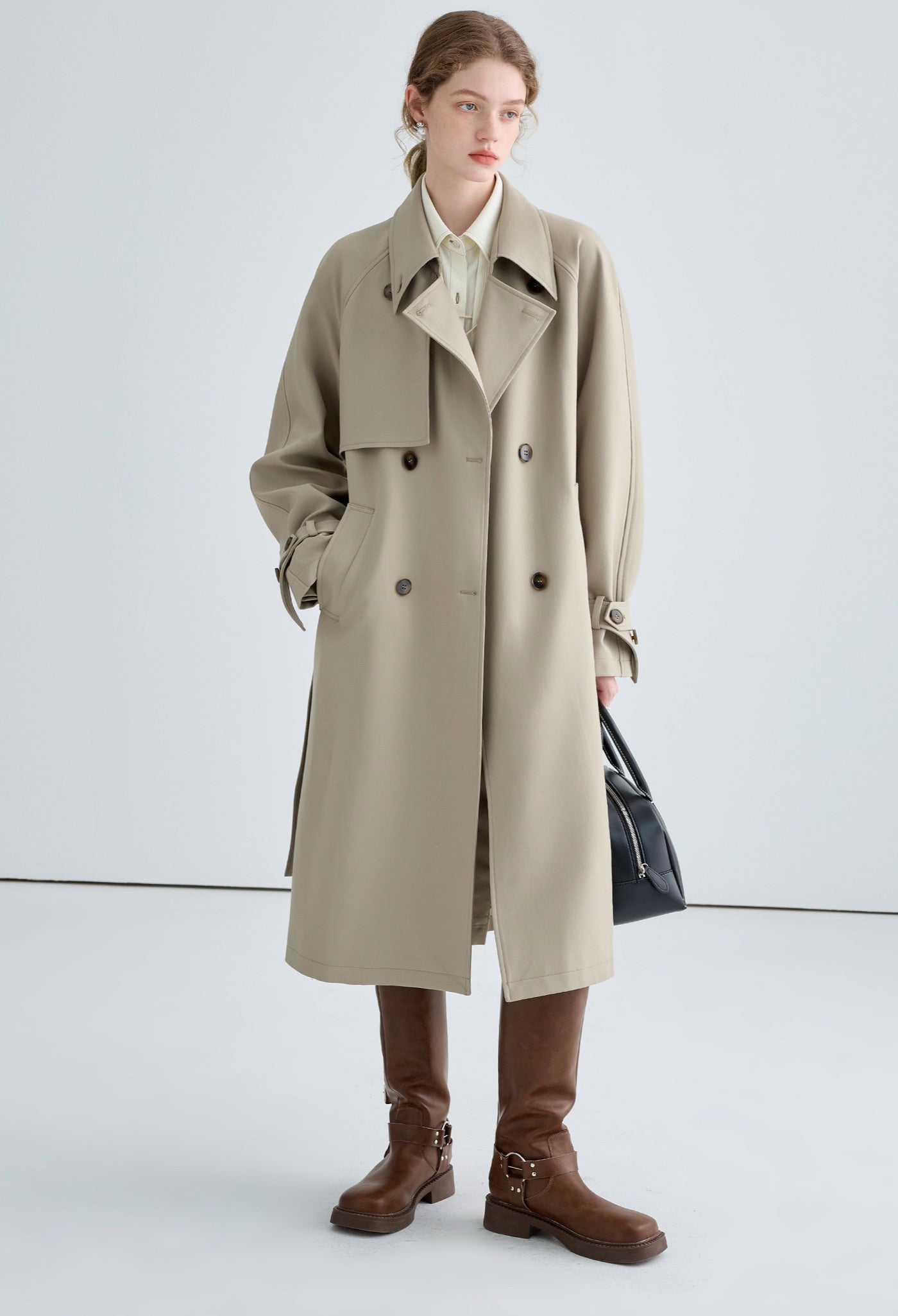 double,breast,trench,coat,beige,simple,cool,cute,sexy,mode,modern,
