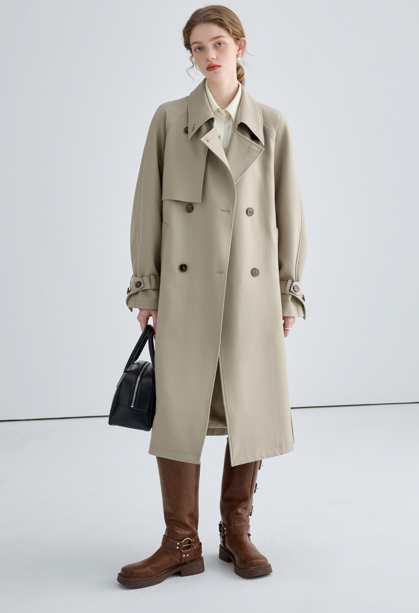 double,breast,trench,coat,beige,simple,cool,cute,sexy,mode,modern,
