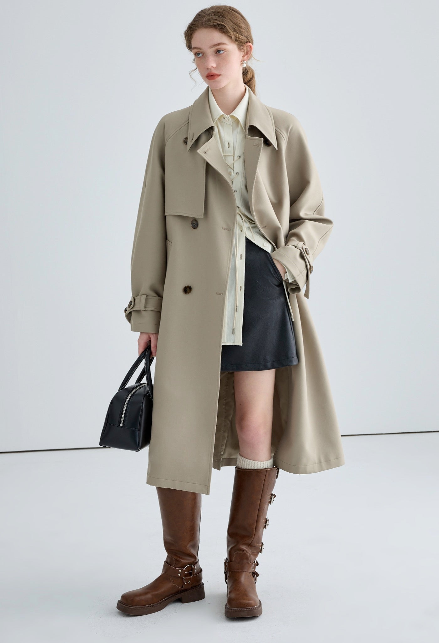 double,breast,trench,coat,beige,simple,cool,cute,sexy,mode,modern,