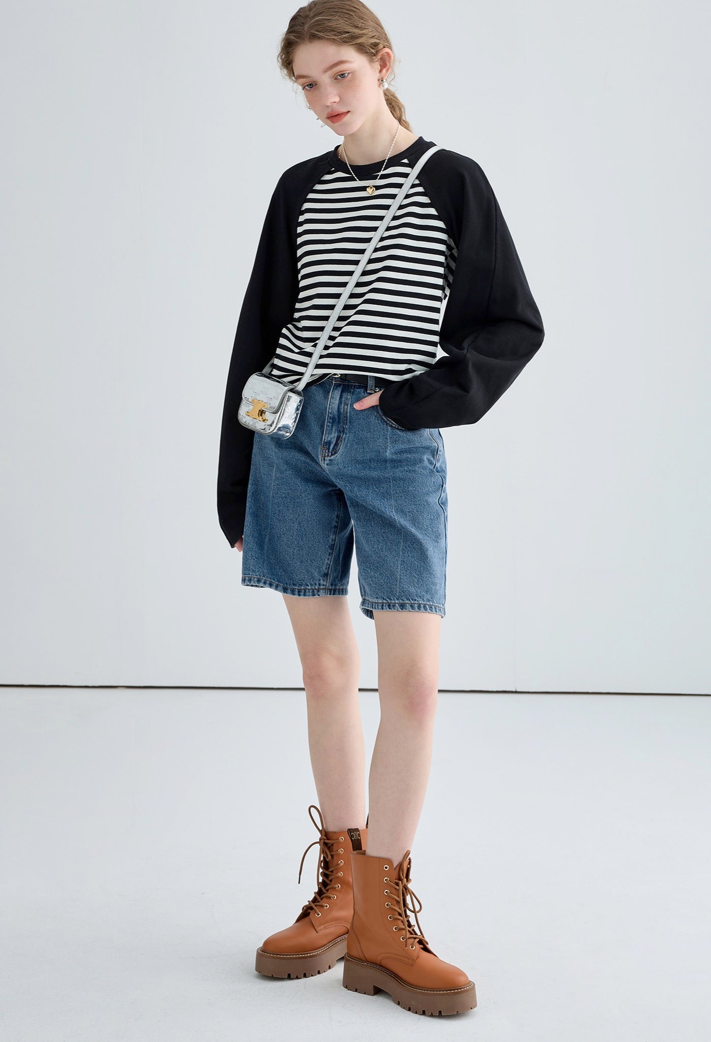 stripe,raglan,tshirts,black,white,cool,cute,sexy,mode,simple,modern,