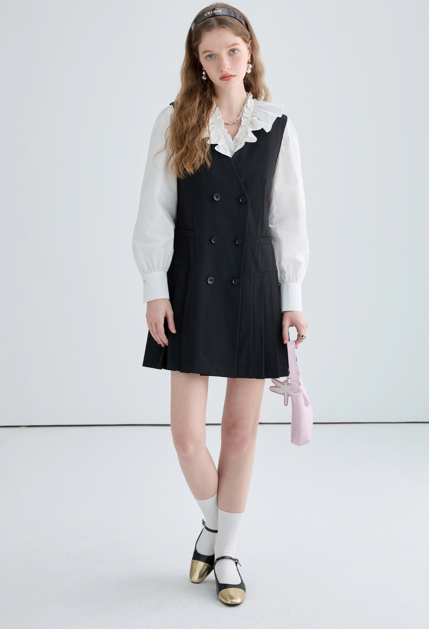 petal,frill,blouse,white,cool,cute,sexy,simple,mode,modern