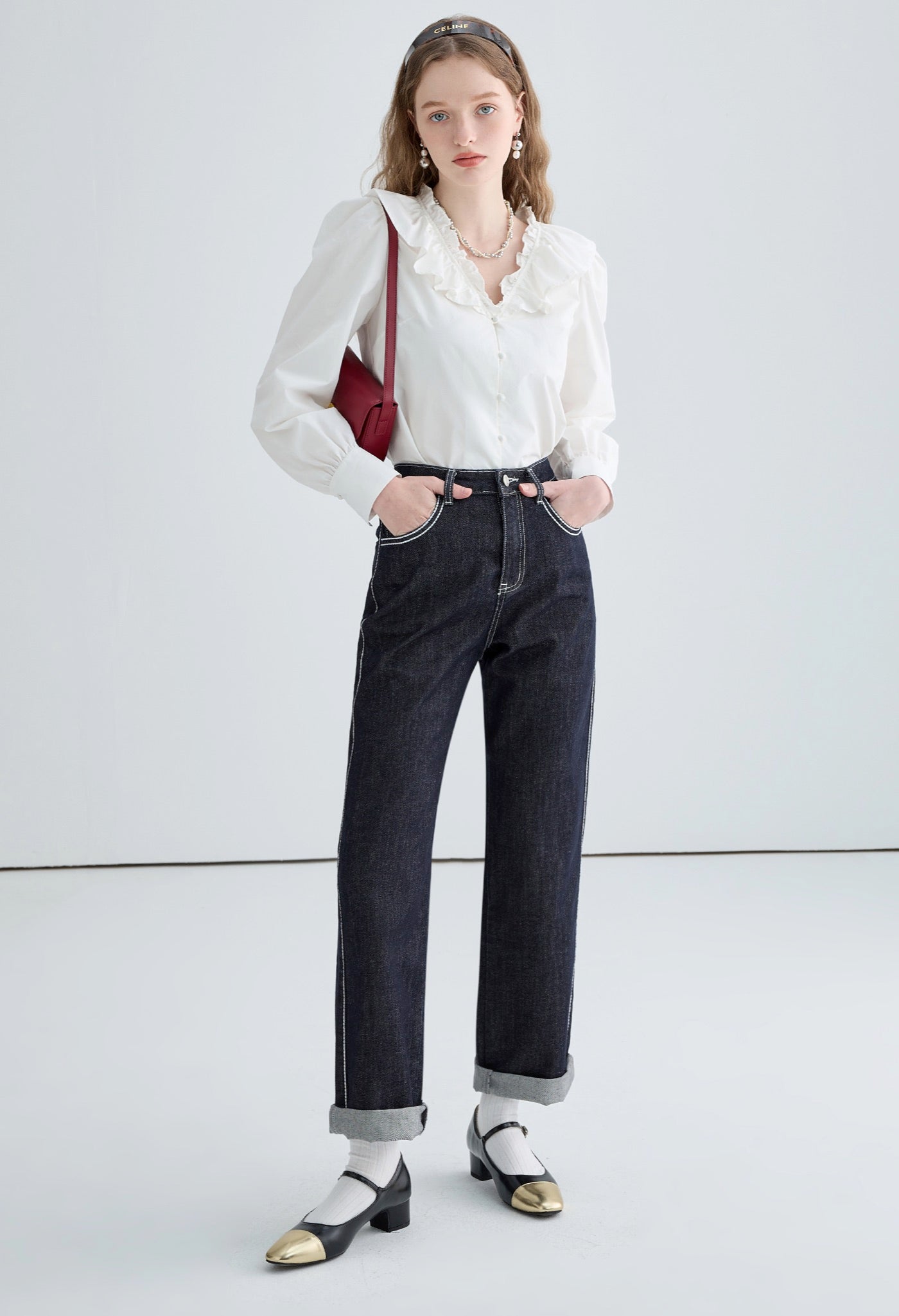 petal,frill,blouse,white,cool,cute,sexy,simple,mode,modern