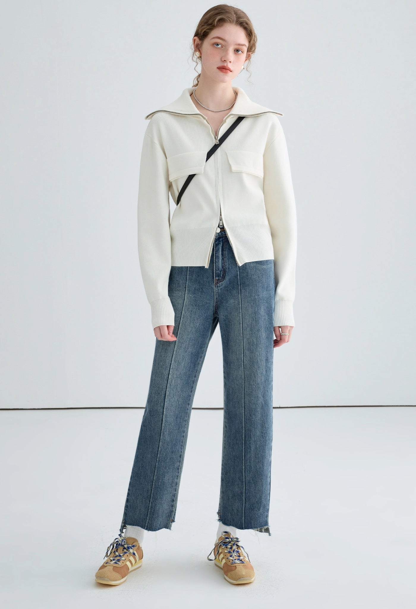 slim,zip,knit,white,cool,cute,sexy,simple,modern
