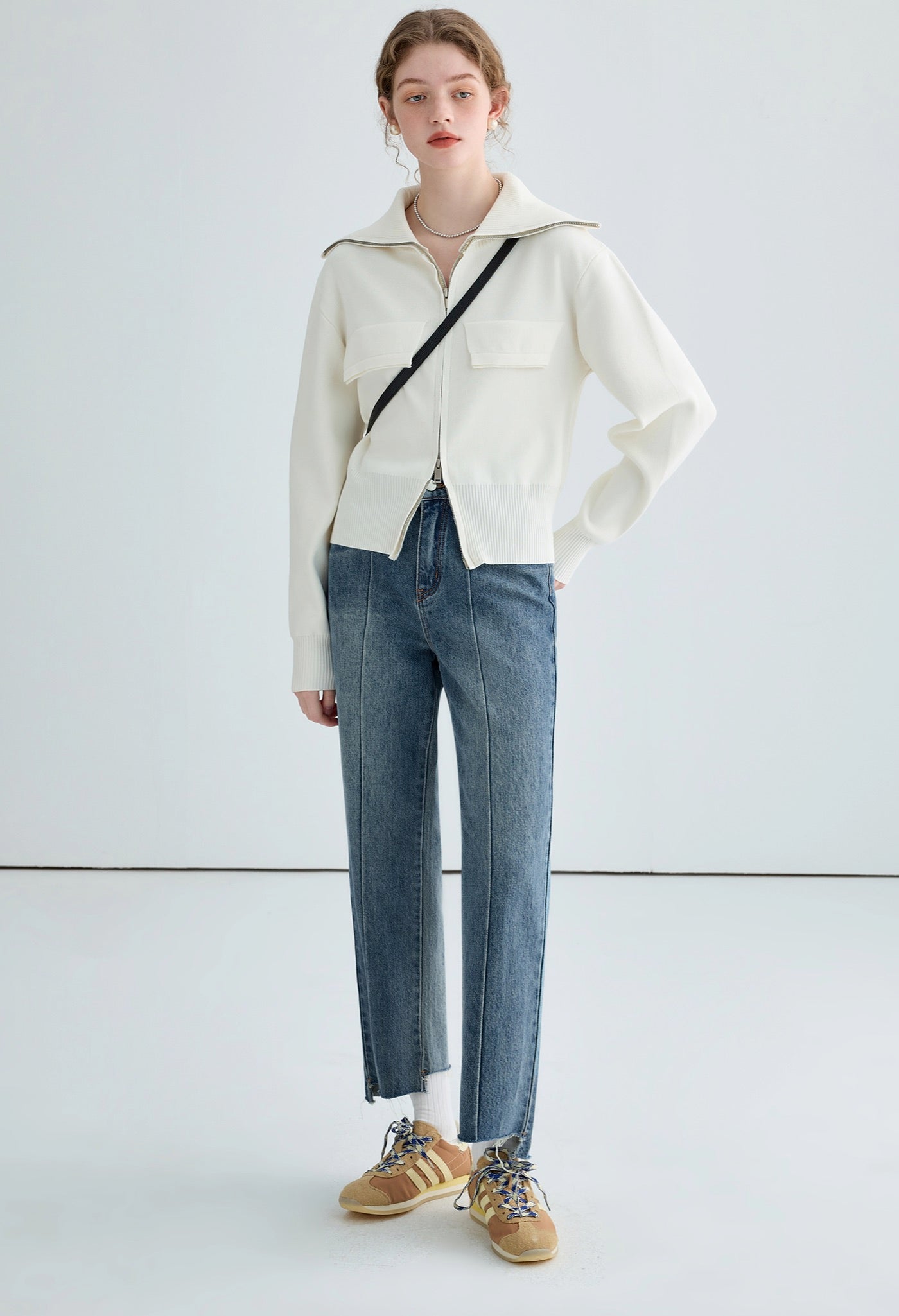 slim,zip,knit,white,cool,cute,sexy,simple,modern