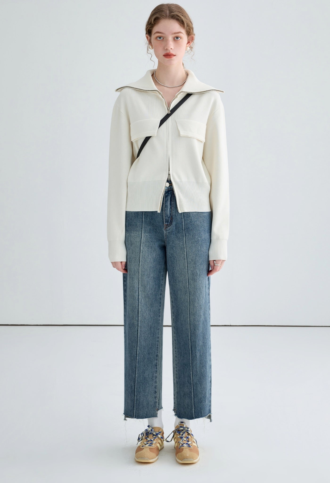 slim,zip,knit,white,cool,cute,sexy,simple,modern