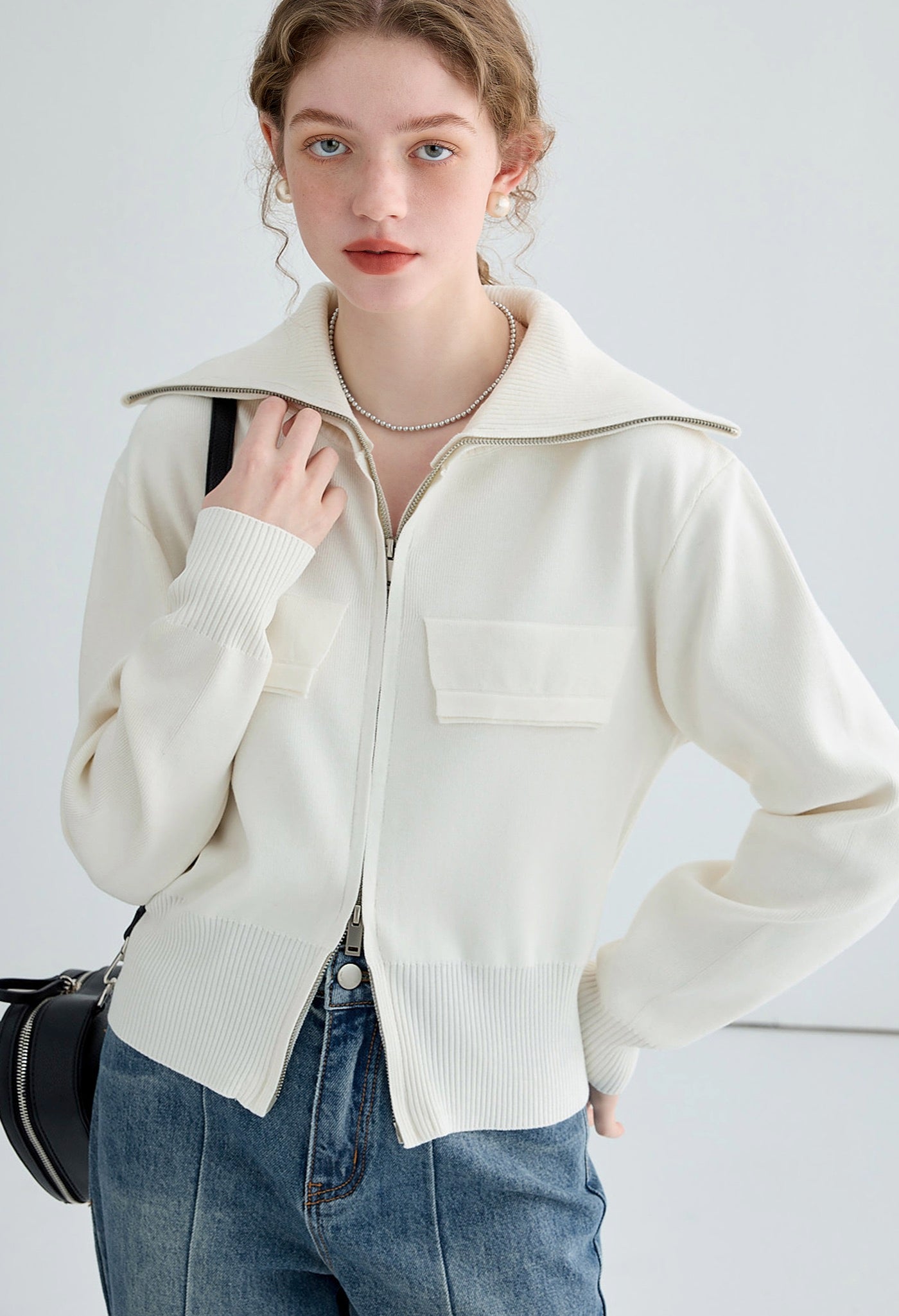 slim,zip,knit,white,cool,cute,sexy,simple,modern