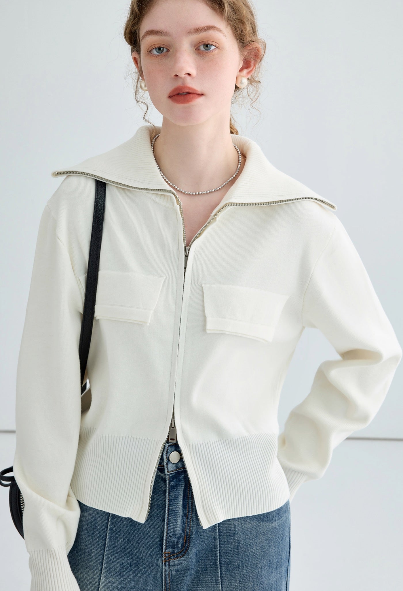 slim,zip,knit,white,cool,cute,sexy,simple,modern