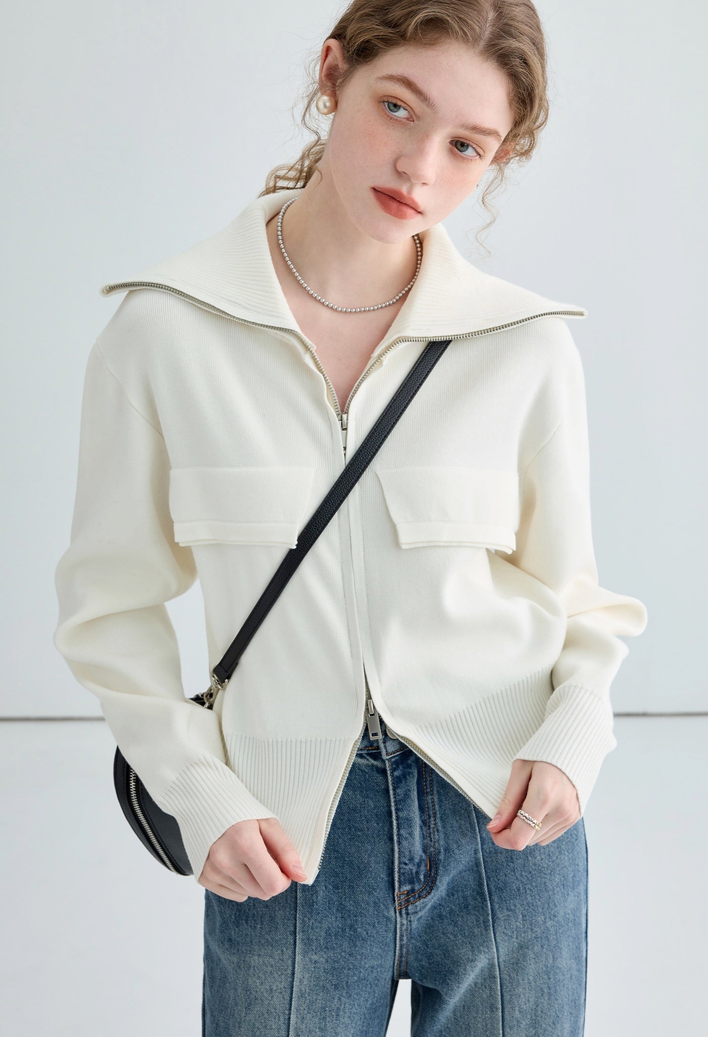 slim,zip,knit,white,cool,cute,sexy,simple,modern
