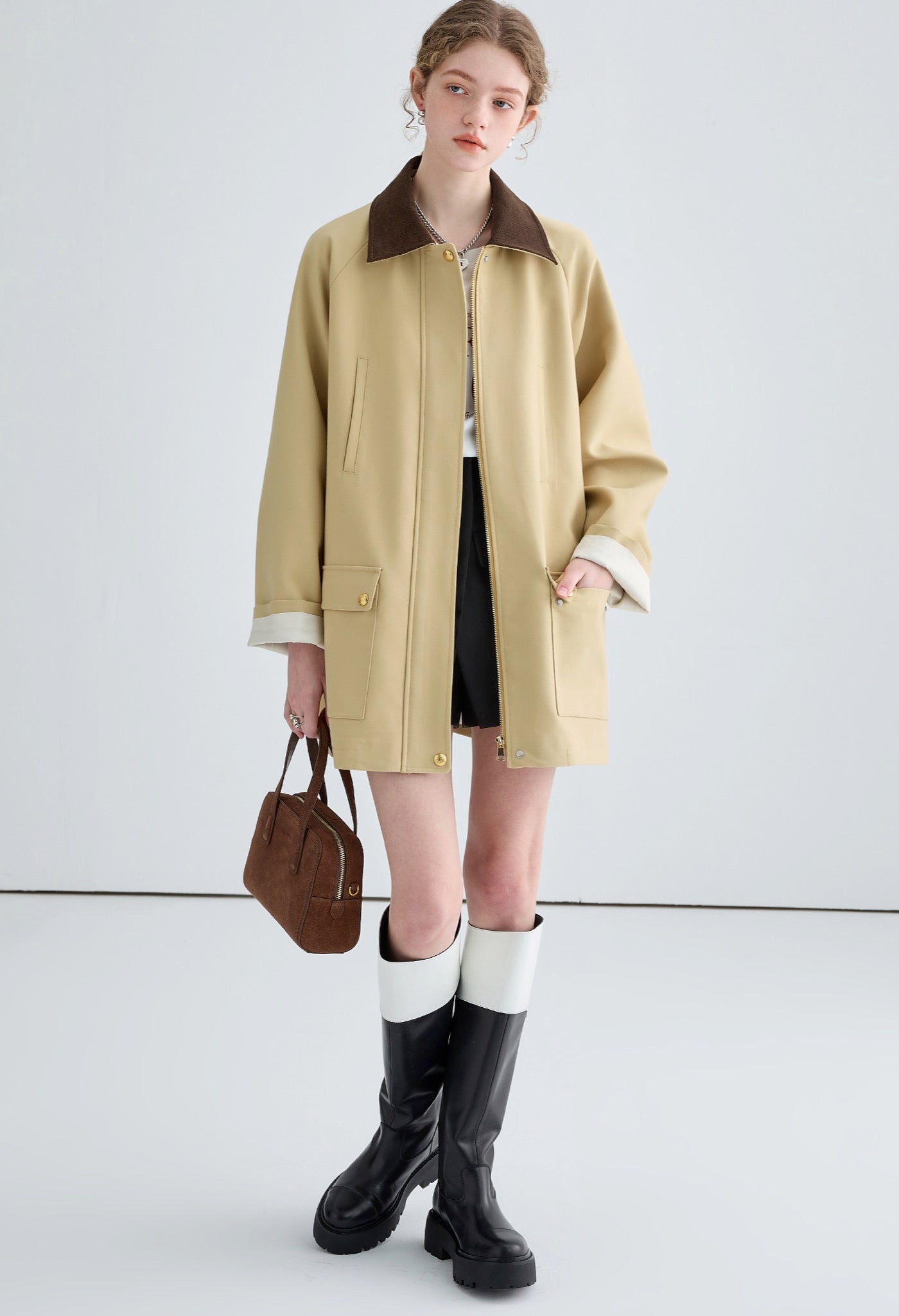 hunter,coat,beige,simple,cute,cool,sexy,modern,mode