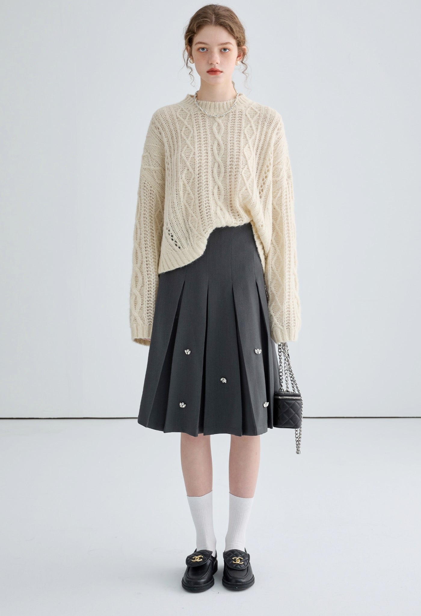 loose,mohair,knit,sweater,purple,beige,simple,cute,cool,mode,sexy,modern