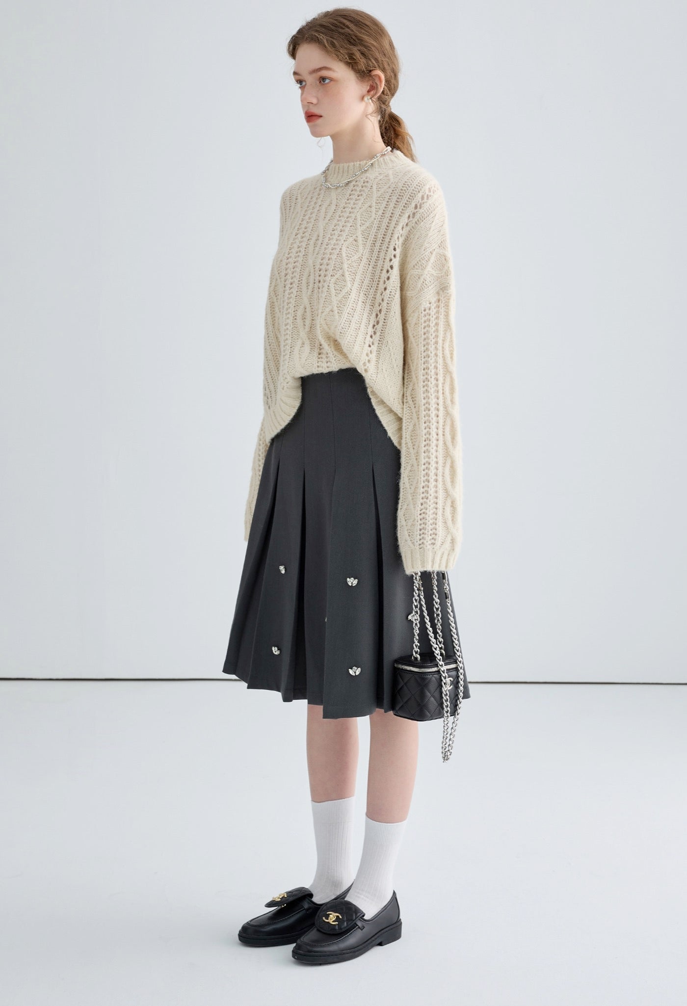 loose,mohair,knit,sweater,purple,beige,simple,cute,cool,mode,sexy,modern