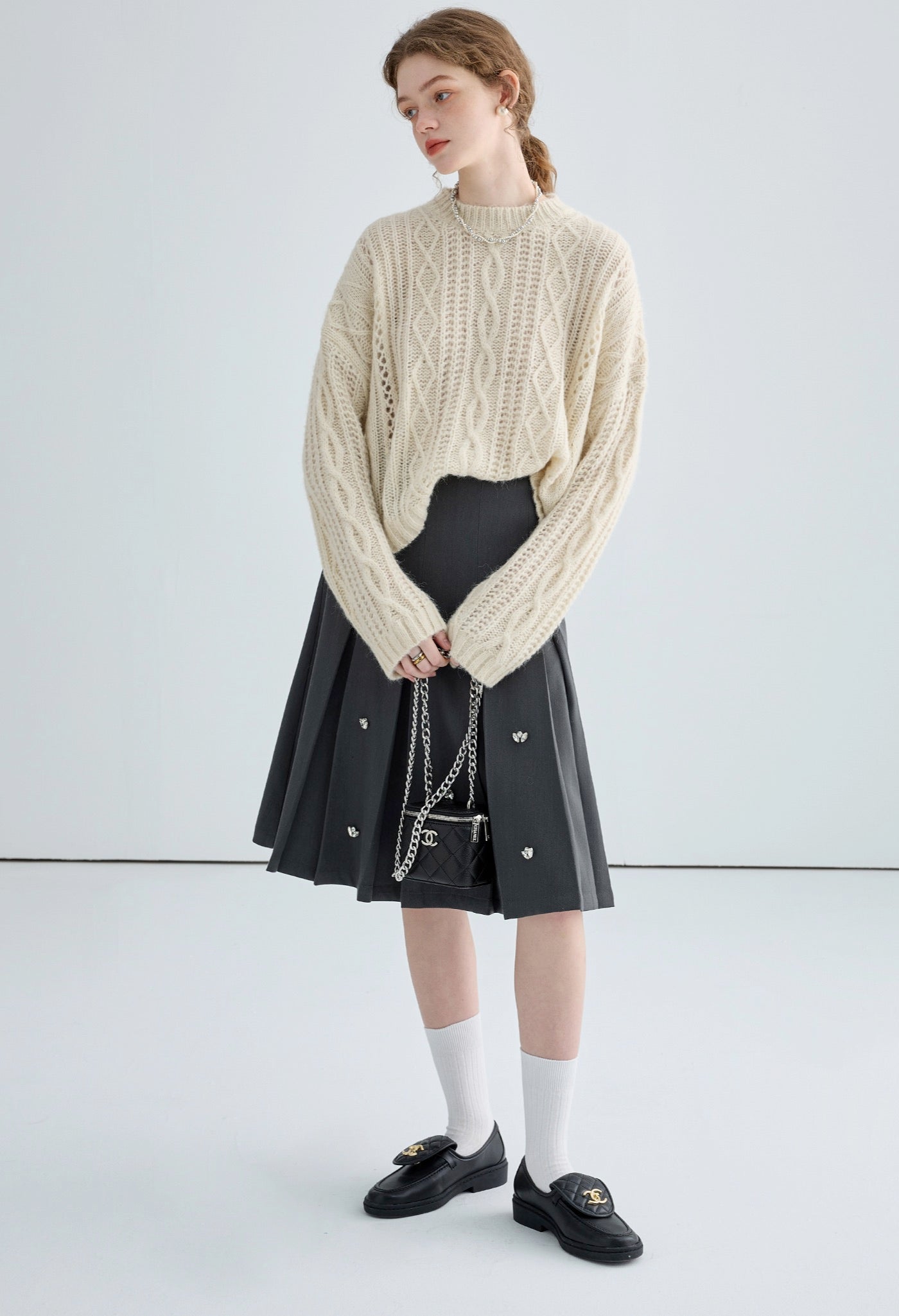 loose,mohair,knit,sweater,purple,beige,simple,cute,cool,mode,sexy,modern