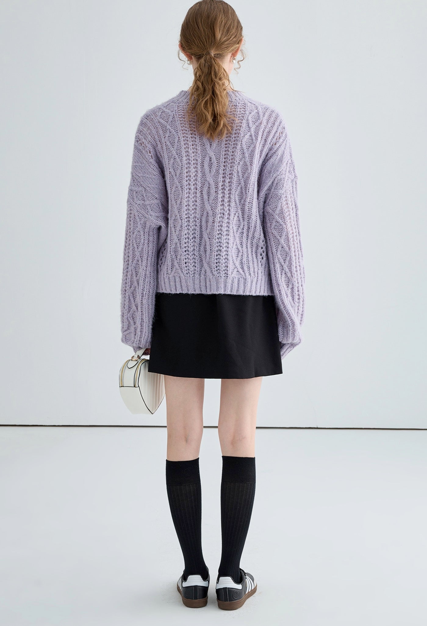 loose,mohair,knit,sweater,purple,beige,simple,cute,cool,mode,sexy,modern