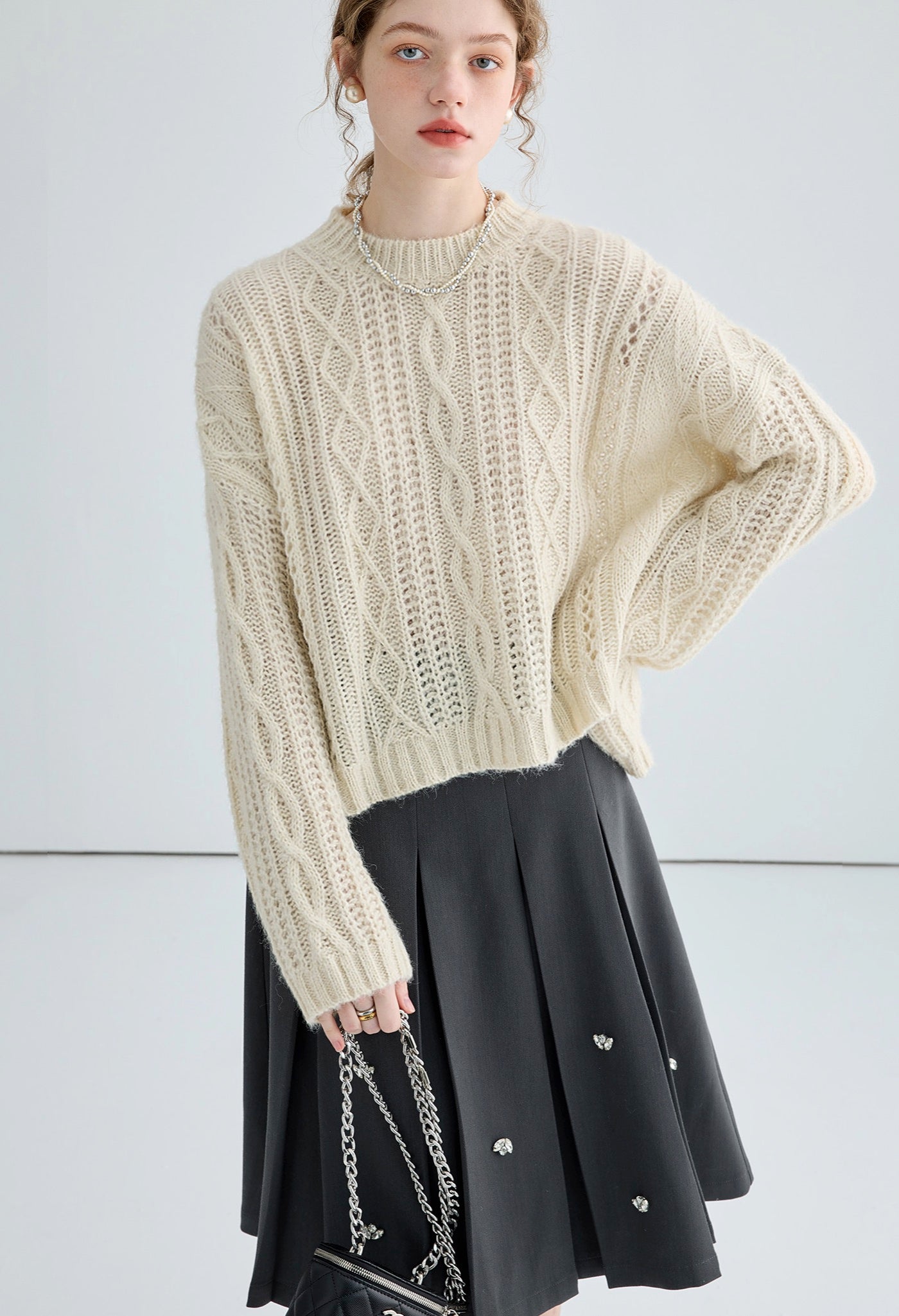 loose,mohair,knit,sweater,purple,beige,simple,cute,cool,mode,sexy,modern