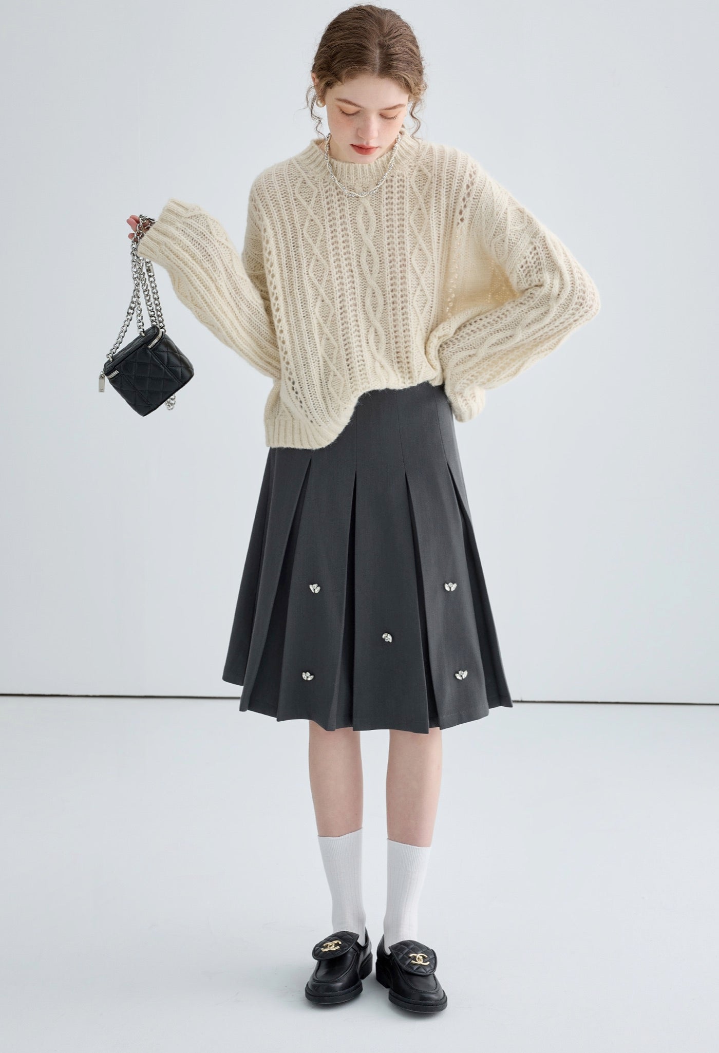 loose,mohair,knit,sweater,purple,beige,simple,cute,cool,mode,sexy,modern
