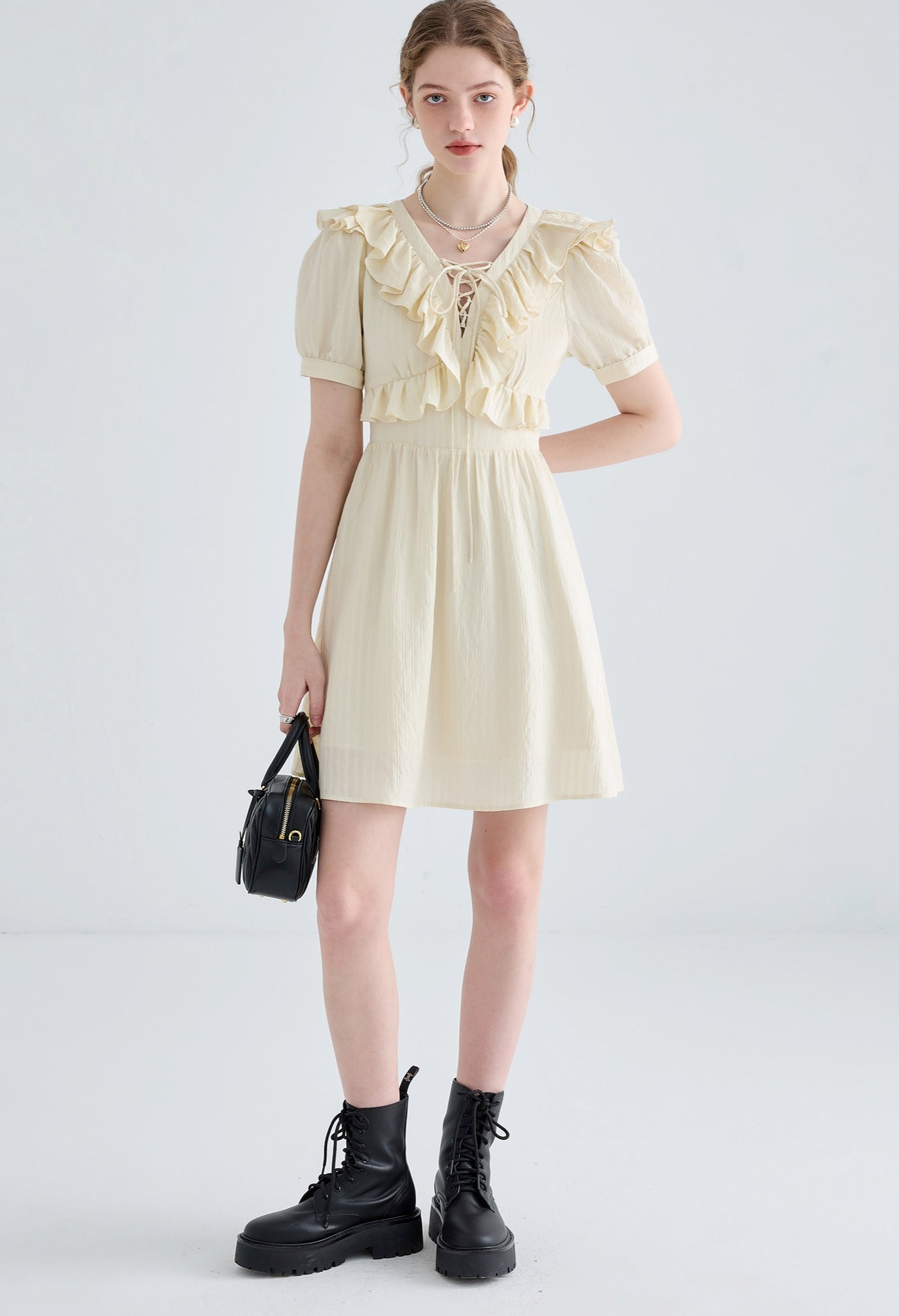 lace,up,onepiece,beige,simple,cute,cool,sexy,modern