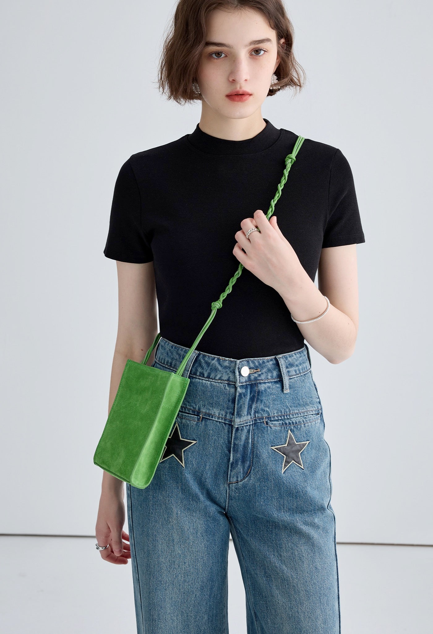 ハイネックショートスリーブTシャツ
