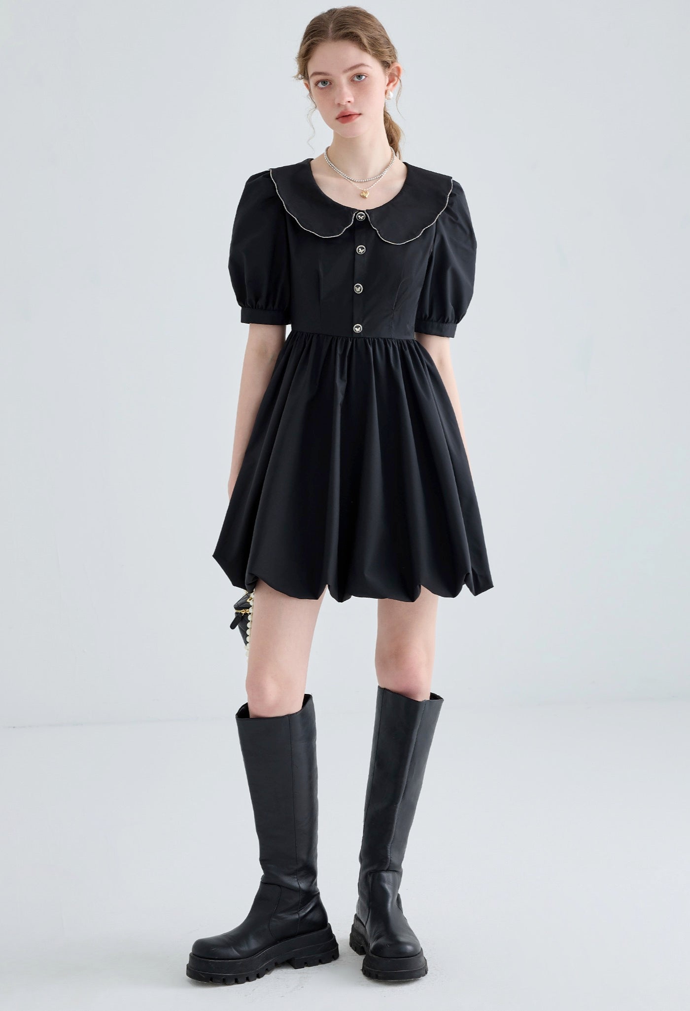 doll,collar,bud,dress,black,simple,cool,cute,sexy