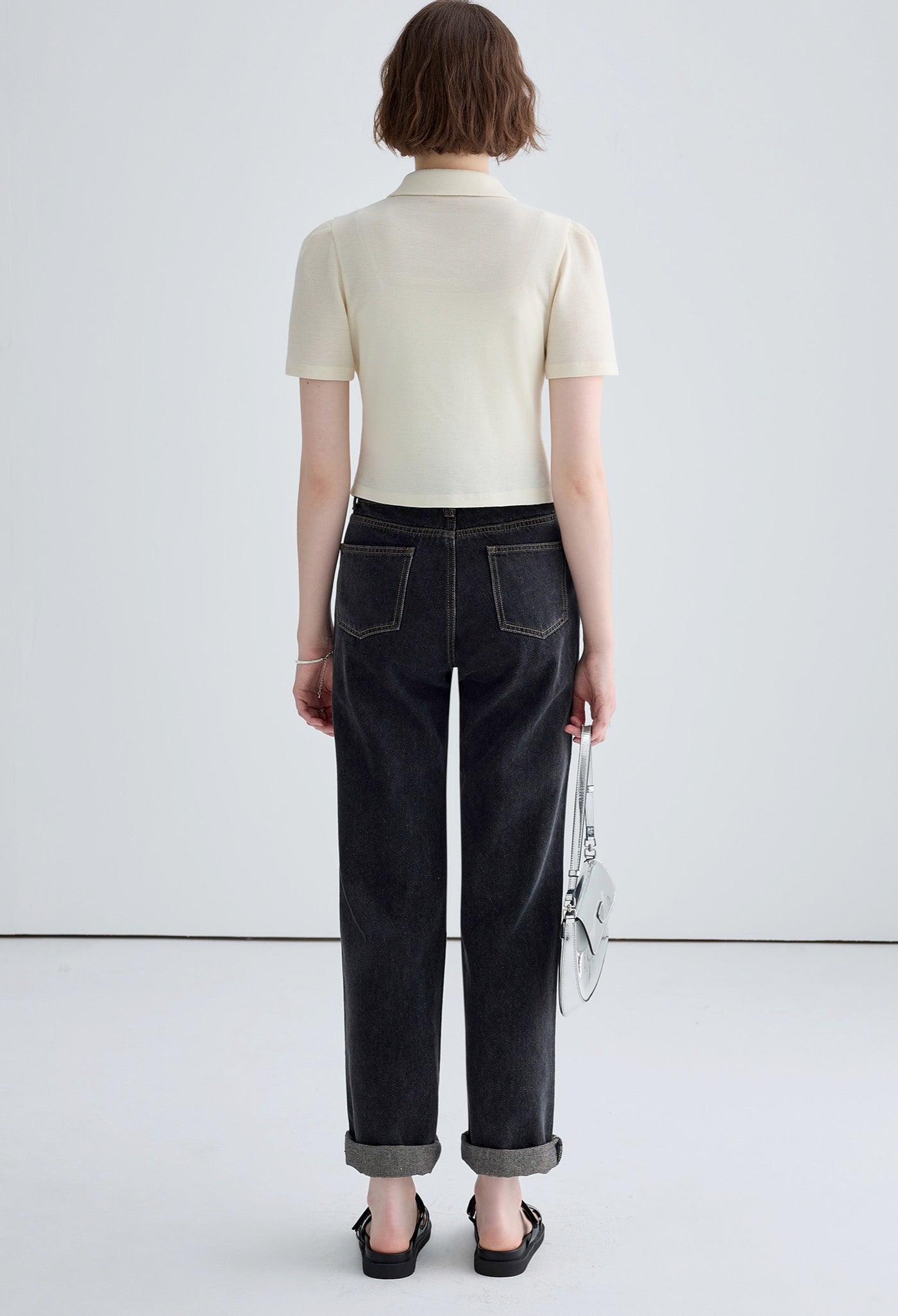 bowtie,short,sleeve,top,cool,simple,cute,sexy,modern