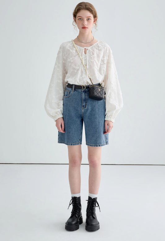 midlength,denim,shortpants,blue,cute,cool,simple,sexy,modern