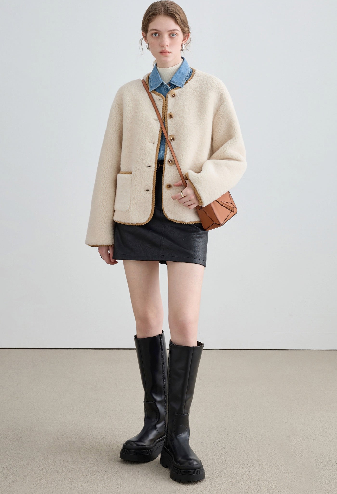 lamb,fleece,coat,white,cool,cute,simple,sexy,modern