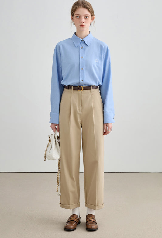 pleated,chino,pants,beige,simple,cute,cool,sexy,modern