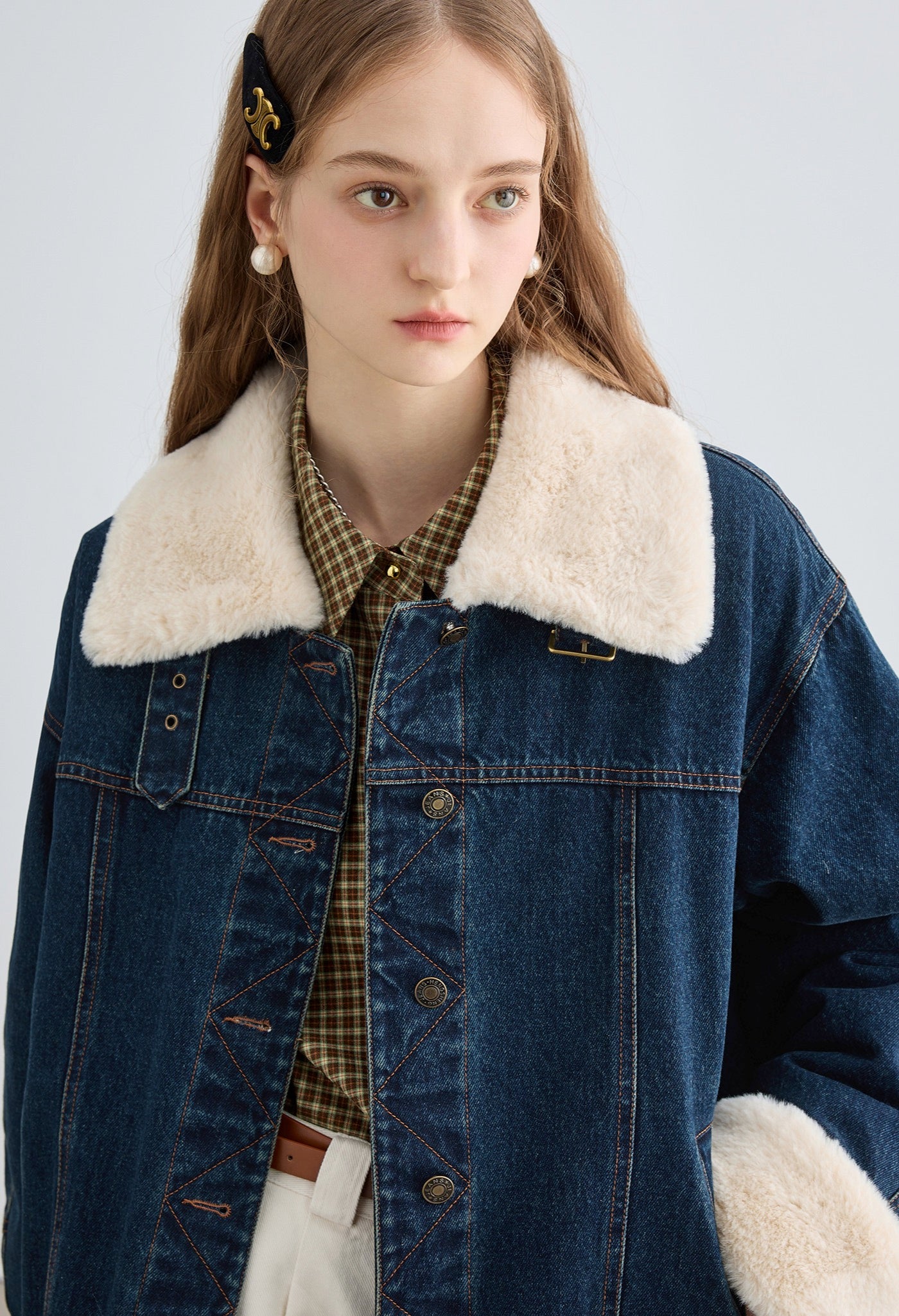 plush,denim,jacket,blue,simple,cute,cool,sexy,mode,modern