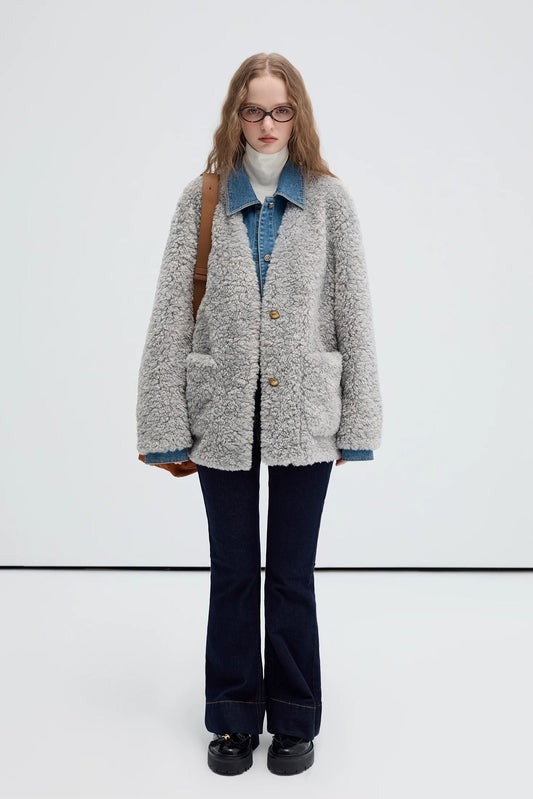 two,fake,denim,patchwork,coats,gray,simple,cool,cute,mode,sexy,modern