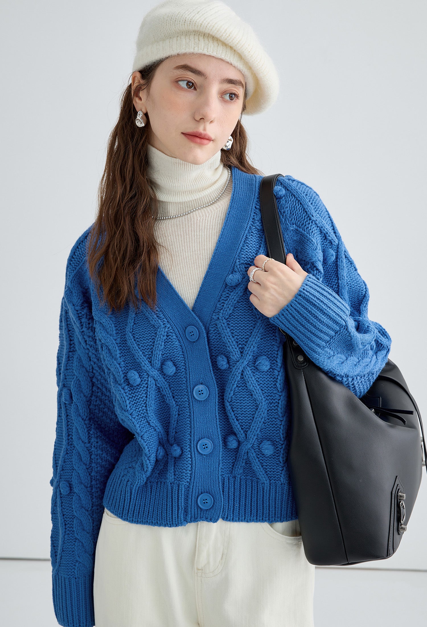 vneck,cable,knit,cardigan,blue,simple,cute,cool,sexy,mode