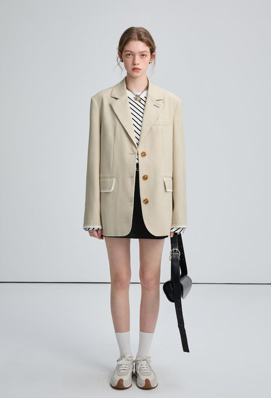 small,patchwork,jacket,beige,simple,cool,cute,sexy,small